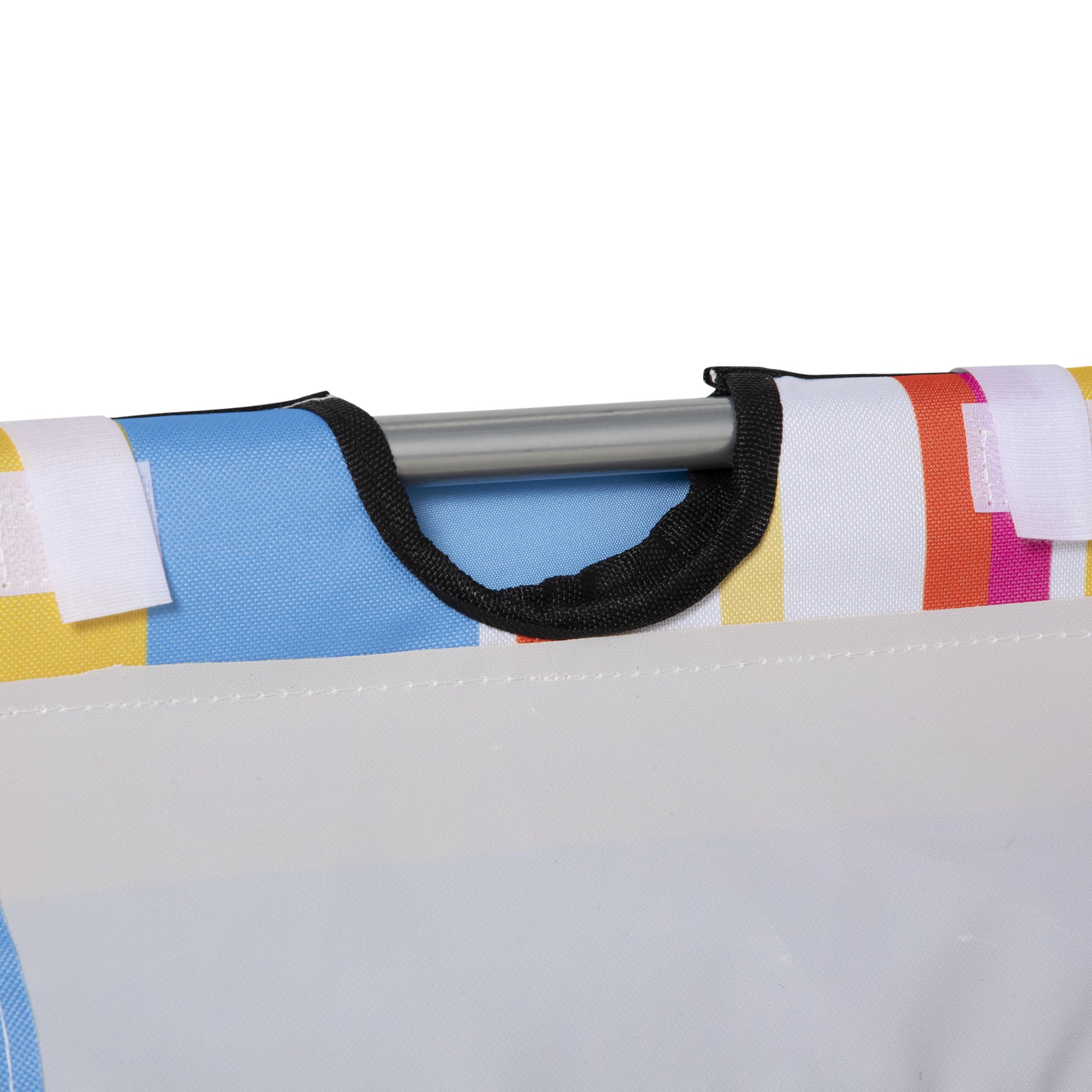 2-Piece Set Folding Sun Lounger Beach Chairs Beach Chair with Adjustable Backrest Head Pillow Carry Bag Lightweight Portable Beach Mat, Outdoor Sun Mat for Garden, Pool 124 x 53 cm