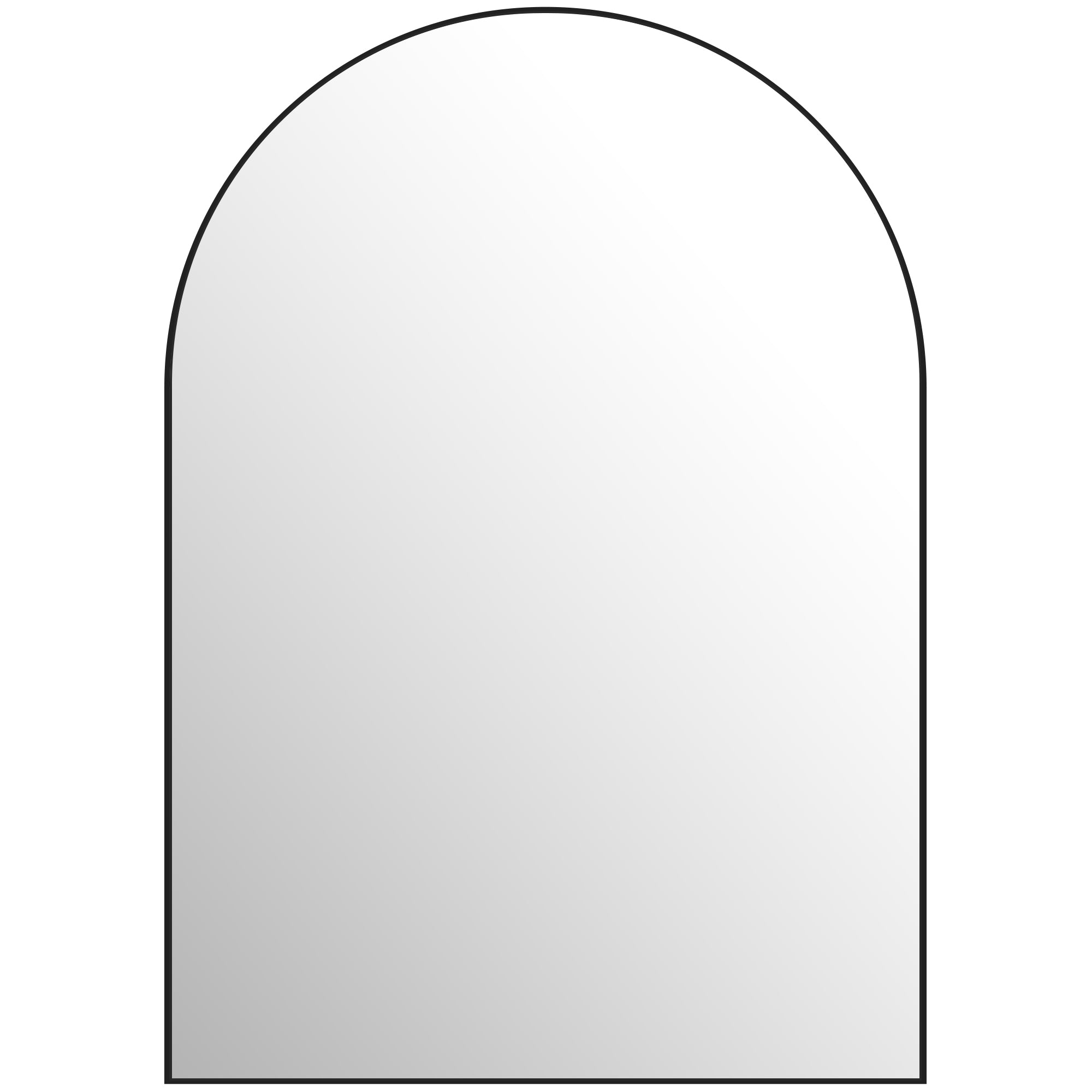 Bathroom Mirror 50 x 70 cm Mirror with Shatterproof Film, Bathroom Mirror with Aluminum Frame, Wall Mirror for Bathroom, Bedroom, Black