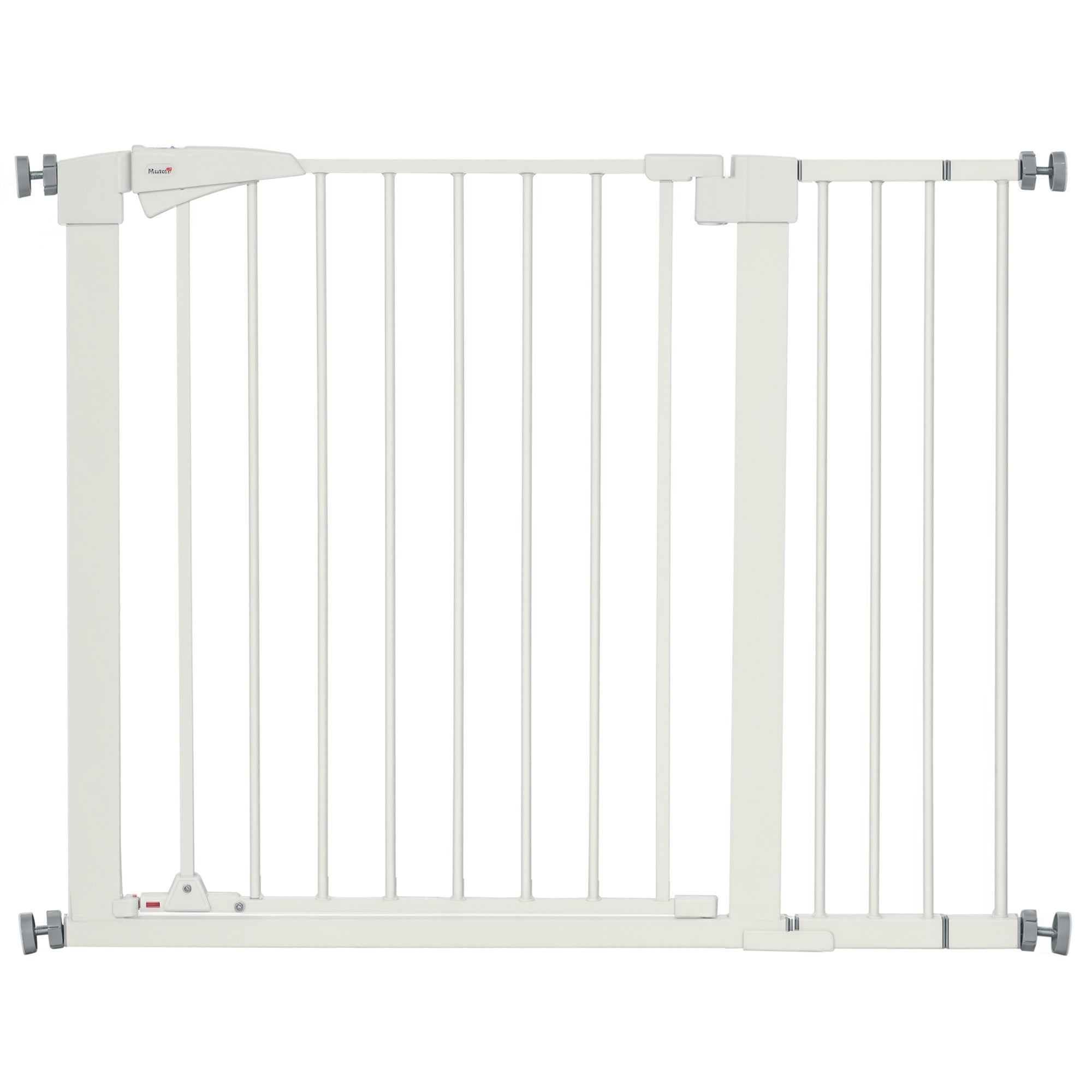 Safety Barrier for Dogs No Drill Pets with Automatic Closing Double Locking One-Hand Operation Width 76-103 cm Height 77 cm White