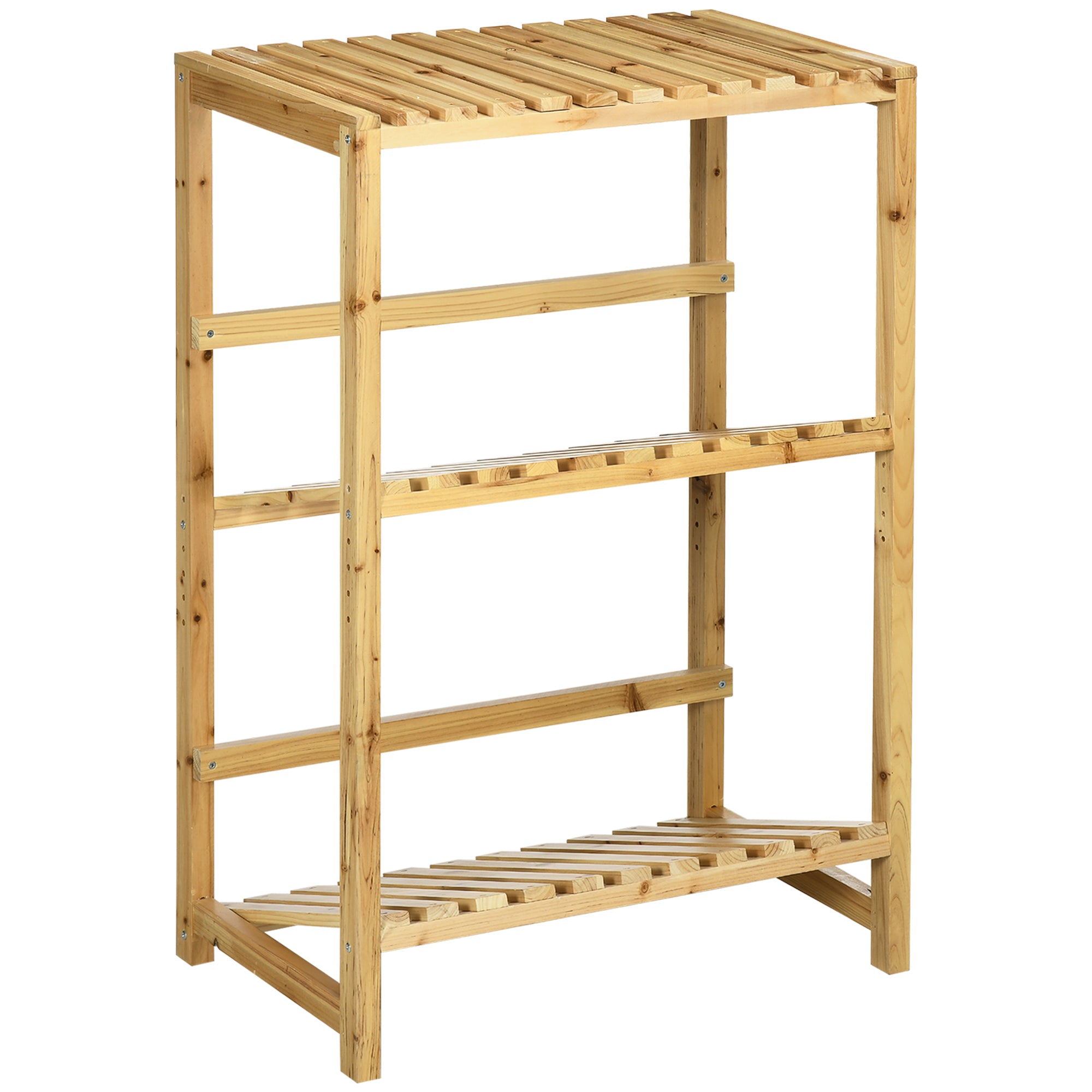 Beverage Crate Stand, Beverage Crate Rack, Crate Rack with 2 Tilted Shelves, Bottle Crate Rack for 4 Beverage Crates, Natural, 74 x 45 x 111 cm