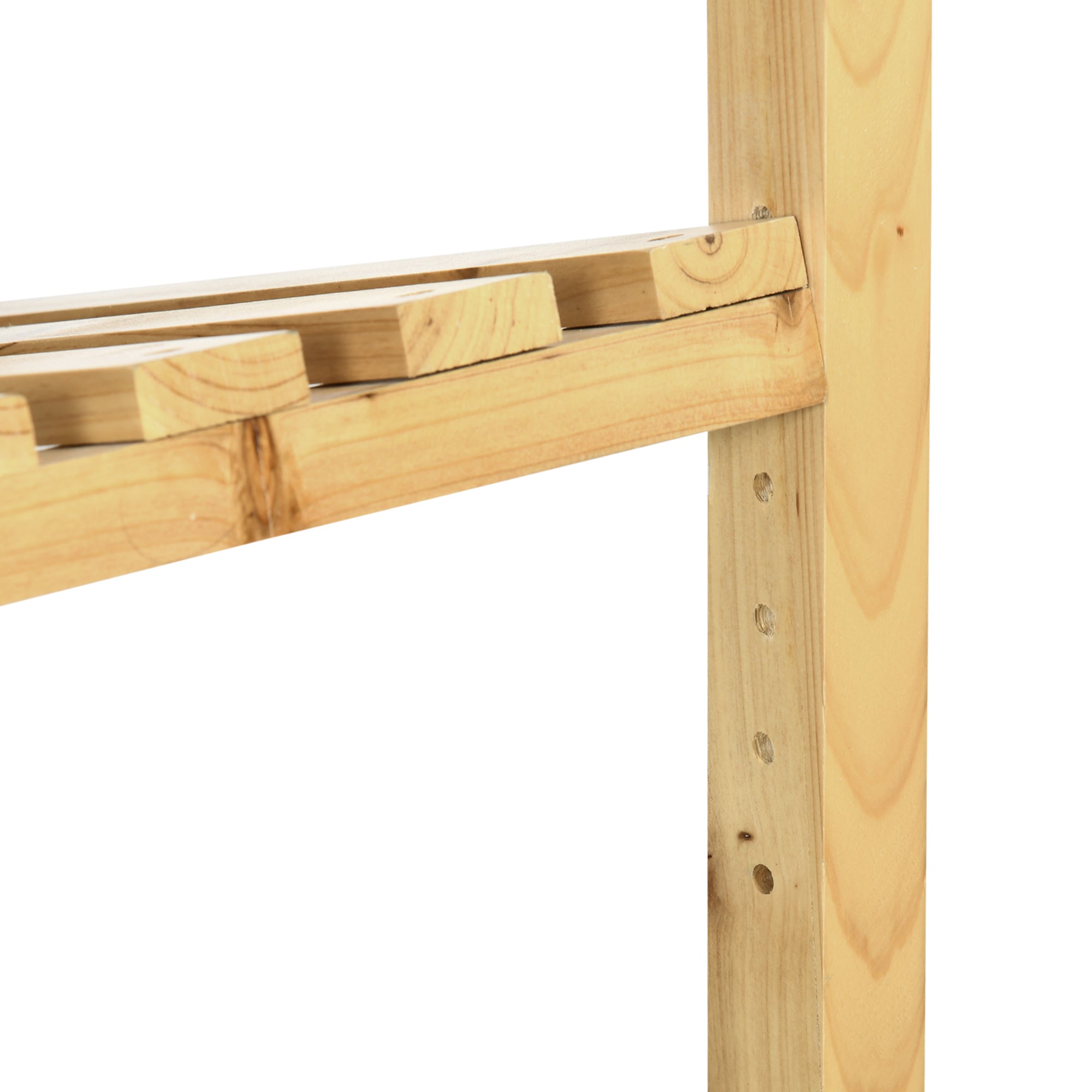 Beverage Crate Stand, Beverage Crate Rack, Crate Rack with 2 Tilted Shelves, Bottle Crate Rack for 4 Beverage Crates, Natural, 74 x 45 x 111 cm