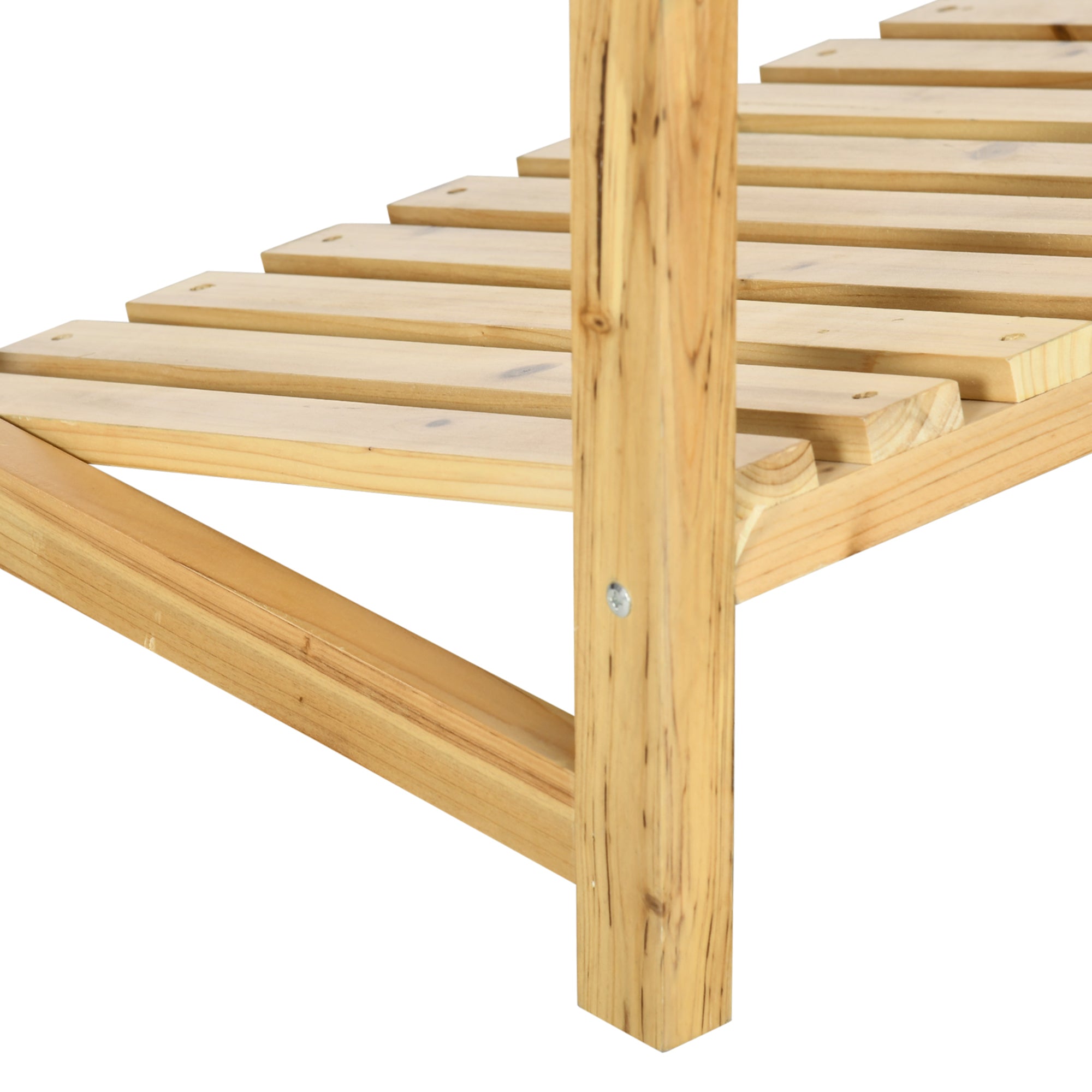 Beverage Crate Stand, Beverage Crate Rack, Crate Rack with 2 Tilted Shelves, Bottle Crate Rack for 4 Beverage Crates, Natural, 74 x 45 x 111 cm