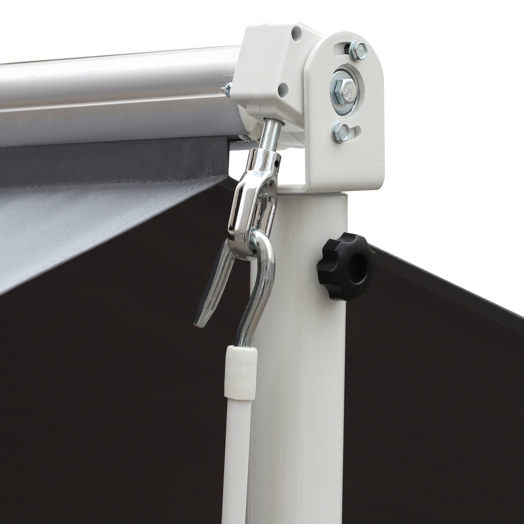 Freestanding Awning Garden Awning Awning with Folding Arm Crank Terrace Grey 3x3m