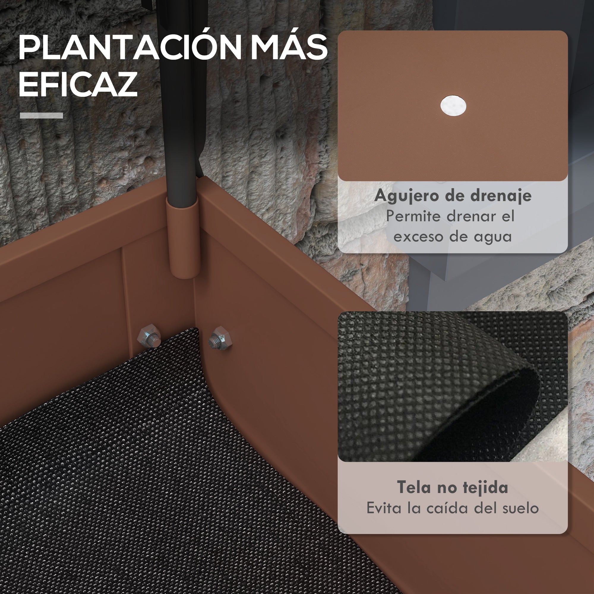 Raised Garden Bed with Wheels 80x40x120 cm Elevated Urban Garden with Greenhouse Cover and Bottom Shelf for Cultivating Plants Flowers Vegetables Brown