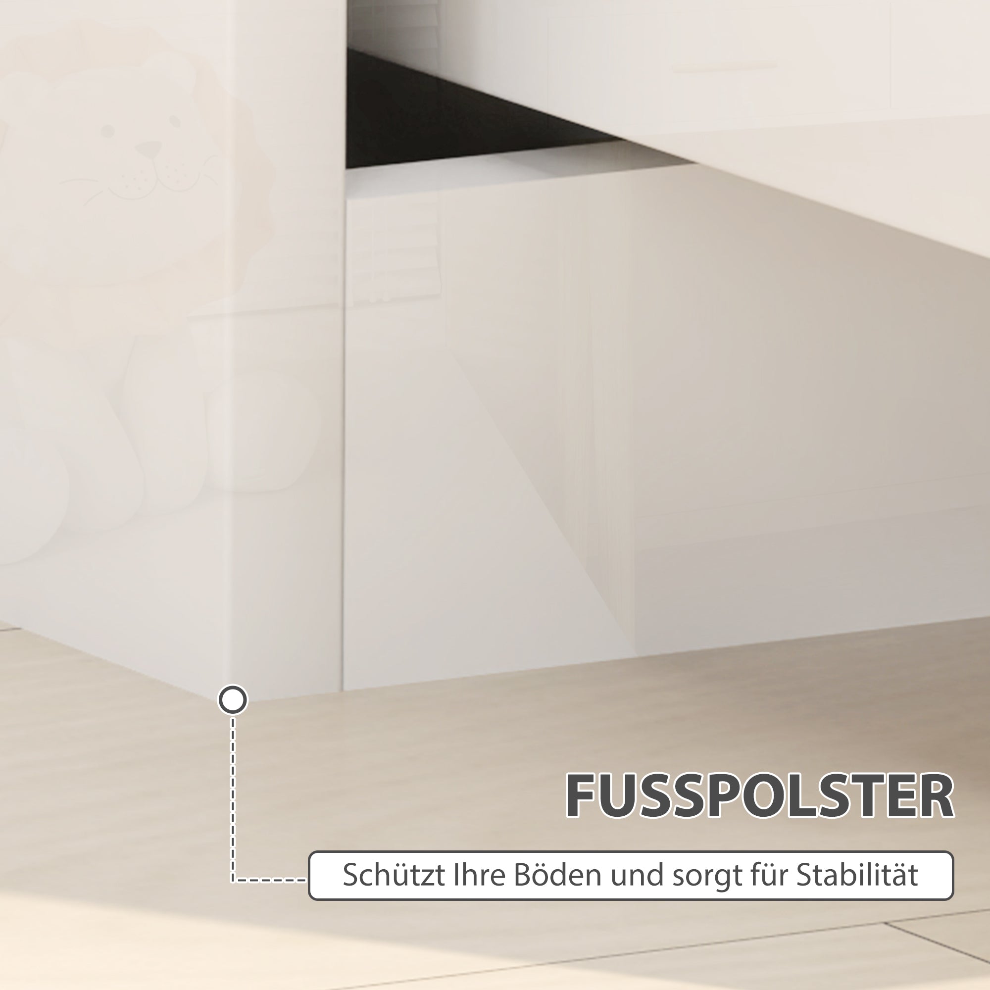 Nightstand Bedside Table with 2 Drawers, Side Table for Living Room, Bedroom, 40 x 40 x 48 cm, High Gloss White