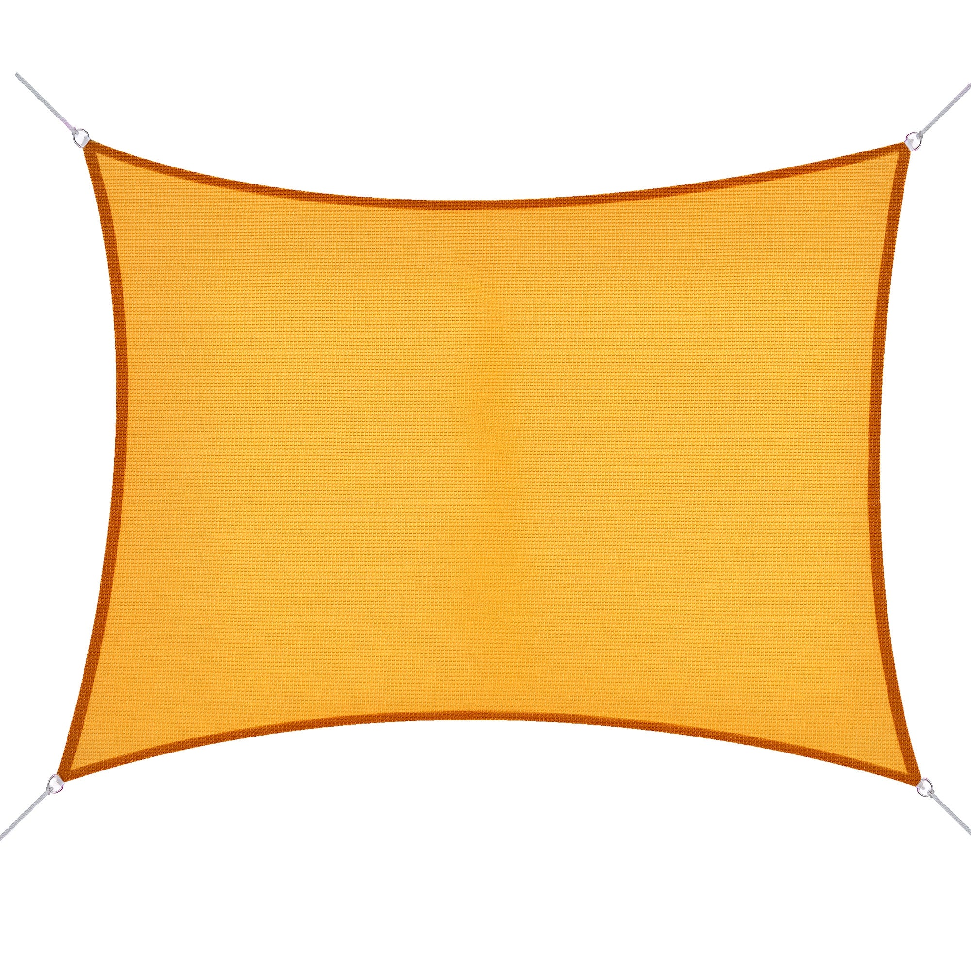 Rectangular HDPE Sun Shade Sail 6W x 4L meters Yellow