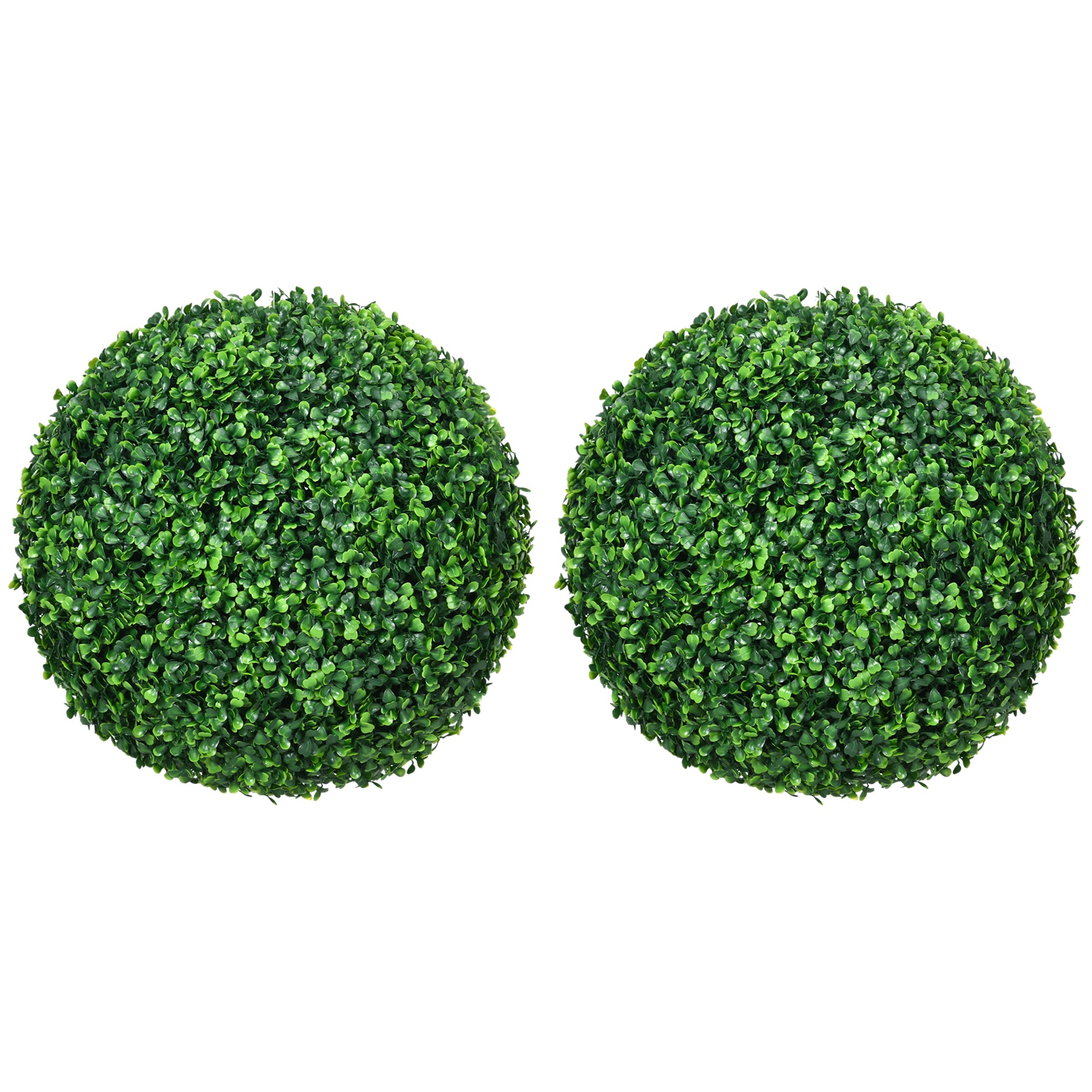 2-Pack Large Artificial Boxwood Ball Ø40 cm, UV-Resistant Fake Plant in Pot, Plastic Artificial Plants, Realistic Decor for Living Room Bedroom Office Garden Gift