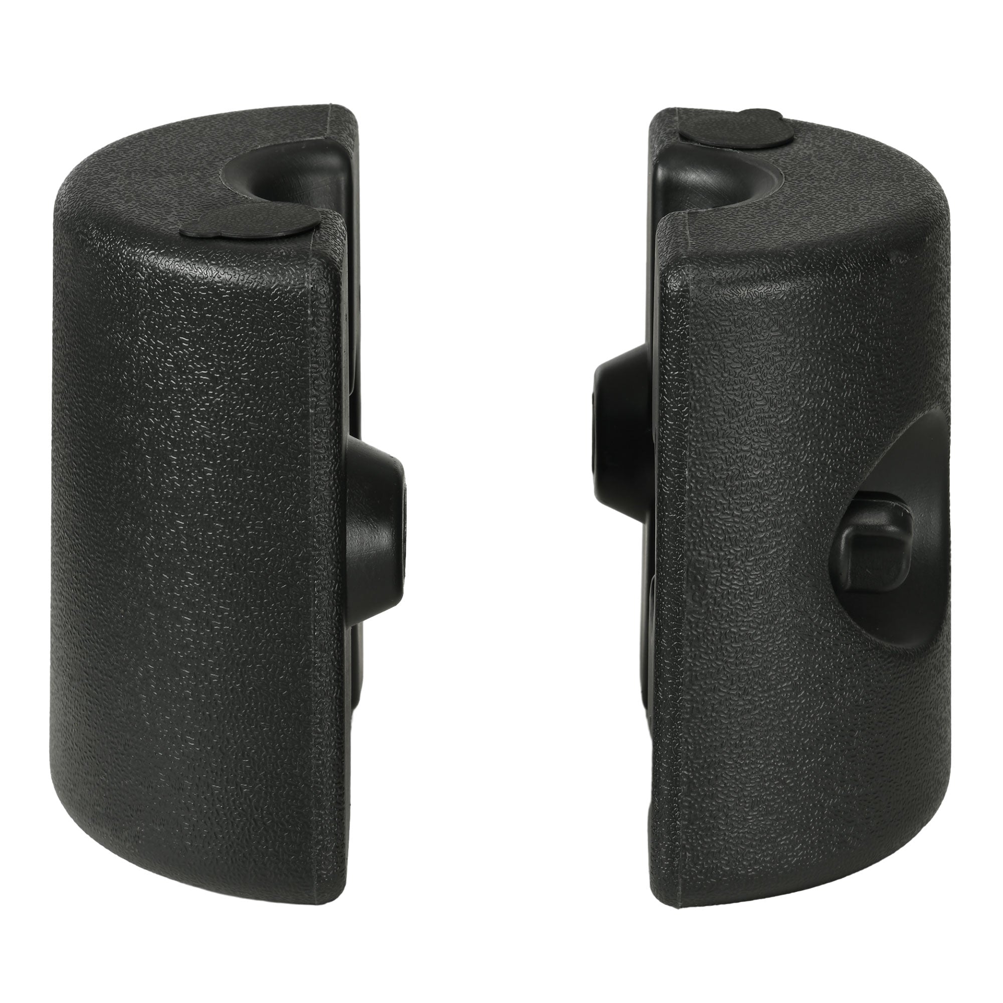 Pack of 4 Weights for Folding Tents Fillable Supports with 9.2 kg of Water or 12 kg of Sand Gazebo Weights with Fixing Knobs Ø24x25.5 cm Black
