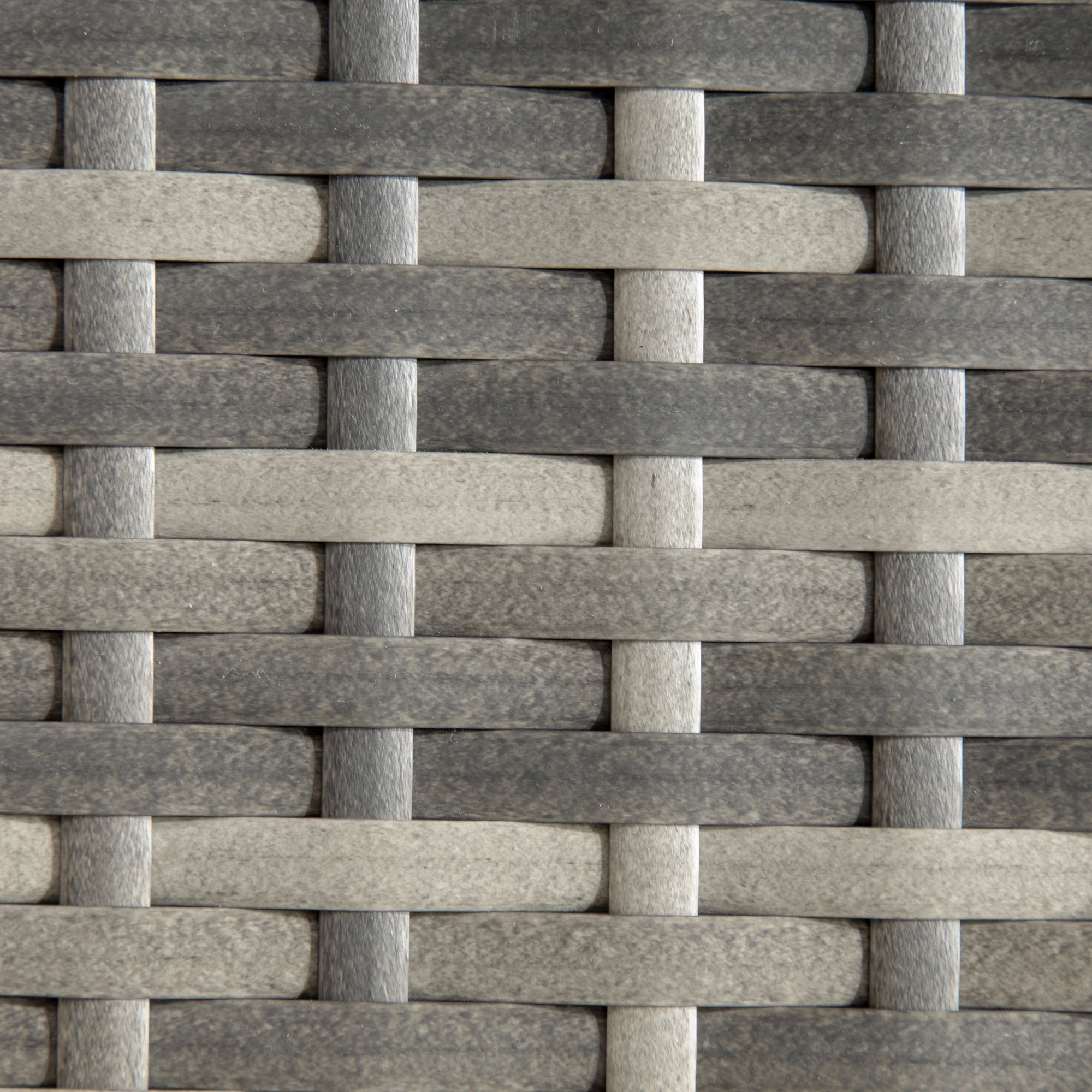 Cozy Chic Style Square Garden Side Coffee Table in Woven Resin - 50 x 50 x 47 cm Black