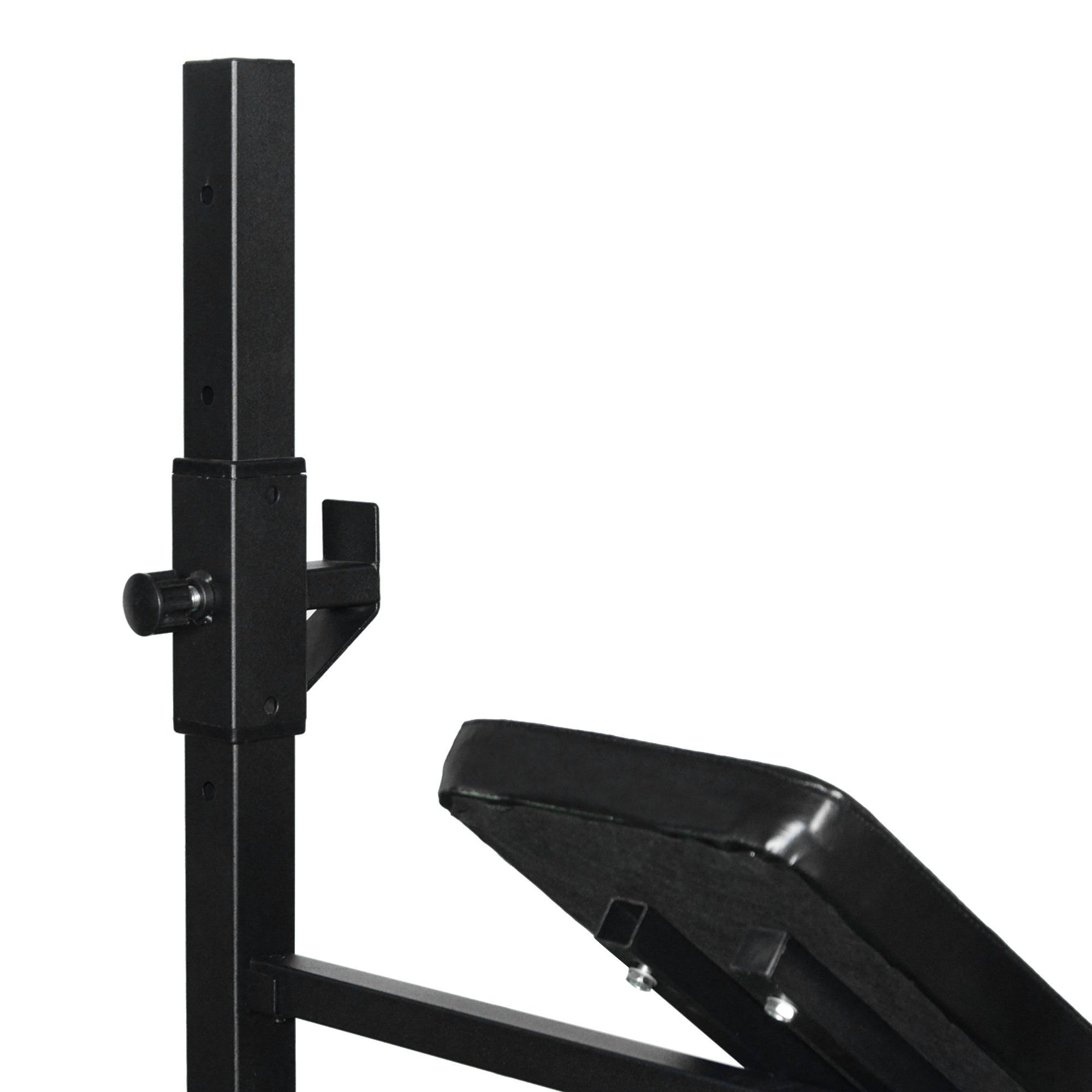 Weight Bench Multifunctional Weight Bench with 3-Level Adjustable Height for Full Body Fitness Training 175x98x130 cm Black