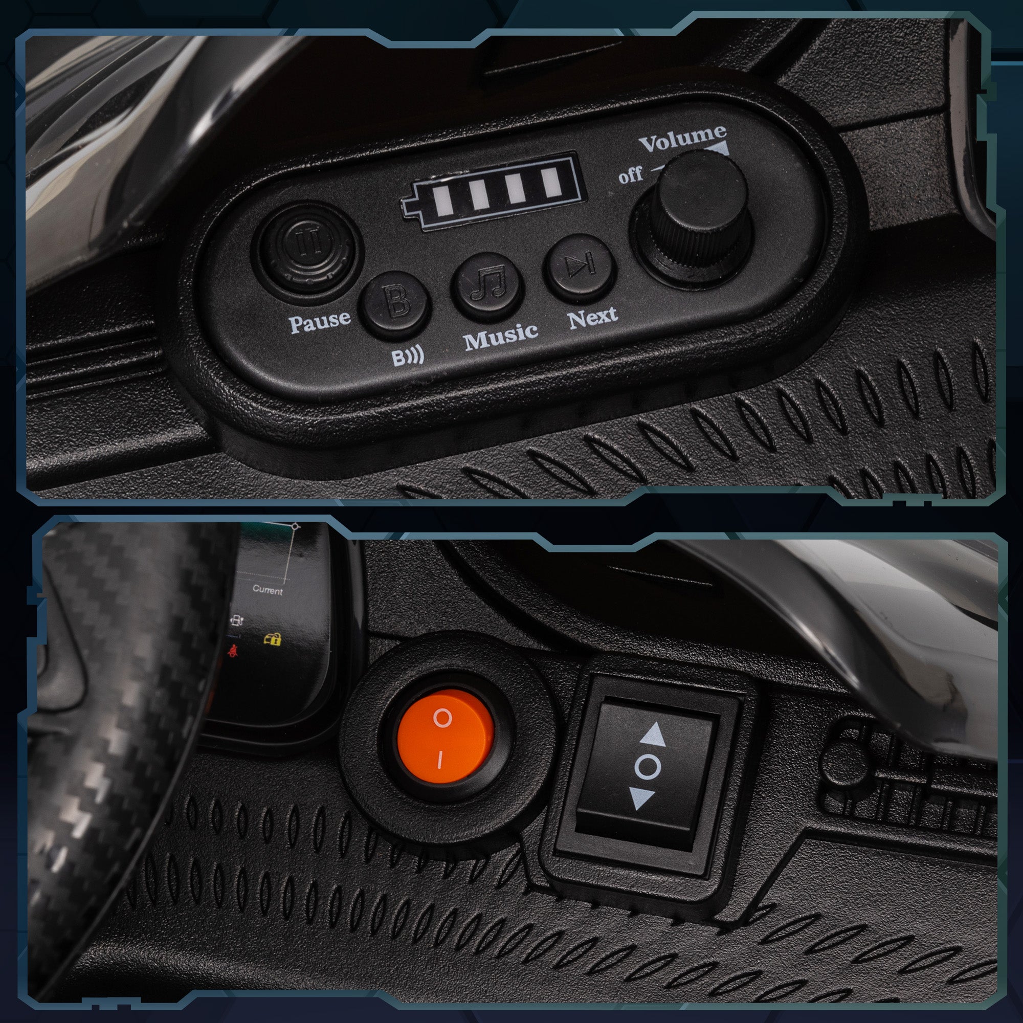 Licensed Maserati Gran Turismo Folgore Kids Electric Car, 12V Electric Vehicle with 2.4G Remote Control, LED Headlights, Music, Horn, MP3, Children's Car for 3-5 Years Old, Black