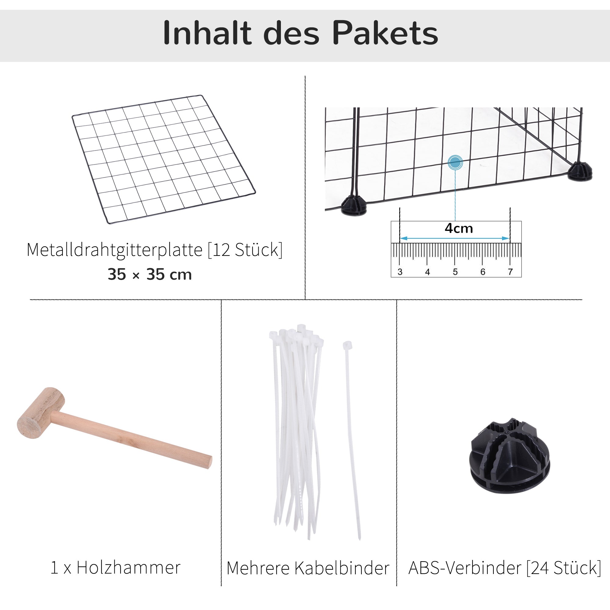 Grid Pen Playpen for Small Animals Playpen Small Animal Cage Metal Grid Flexible Adjustable Black 106 x 73 x 36 cm