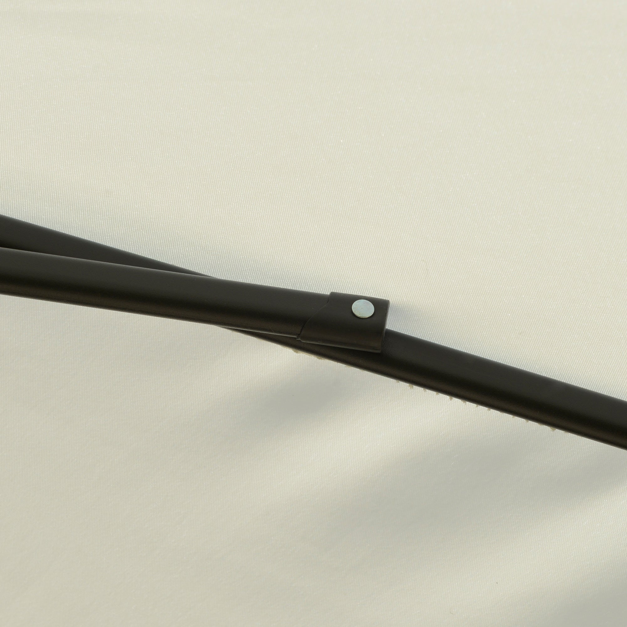 Garden Umbrella 2.6x2.5 m Anti-UV Protection 30+ with Tilt Head, Aluminum Pole and 6 Ribs, Cream White