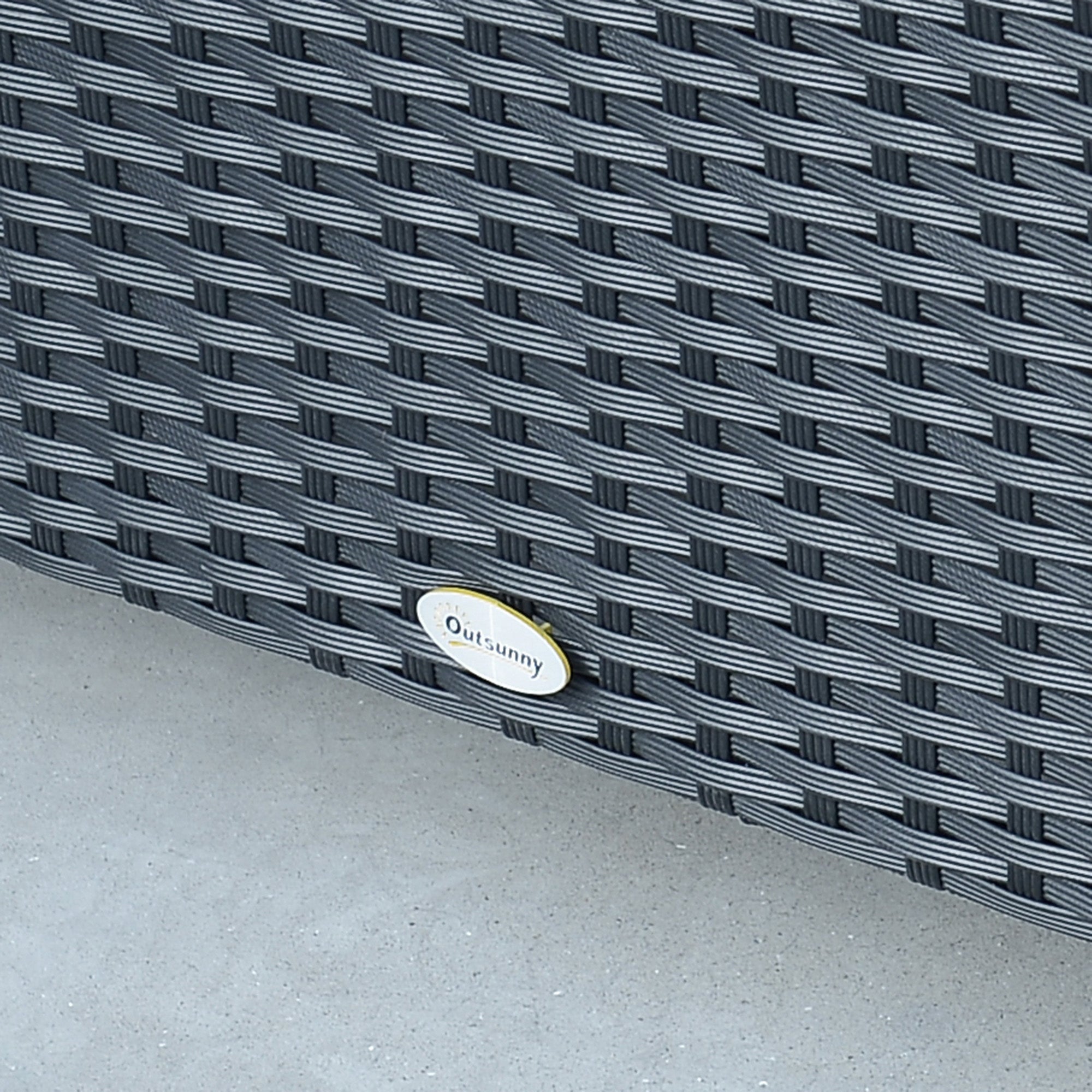 Garden Side Table Coffee Table Patio Table Balcony Table Poly Rattan Black 85 x 50 x 39 cm