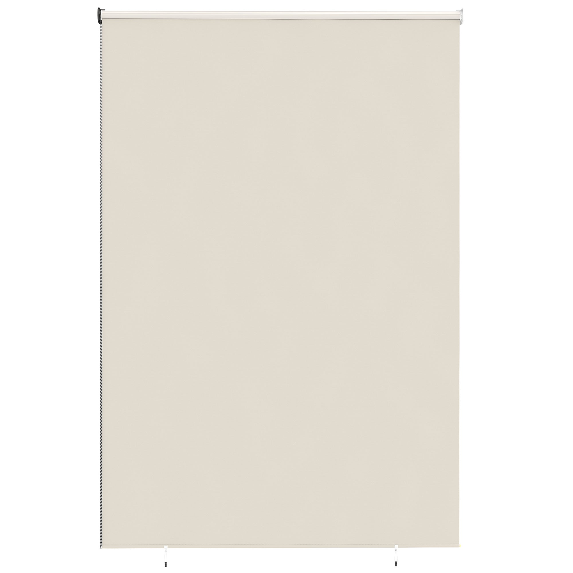 Outdoor Roller Blind 2.4 x 1.6 m — Blackout Retractable Privacy Shade, Waterproof, Aluminum Frame & 180 g/m² Polyester UPF30+, Cream