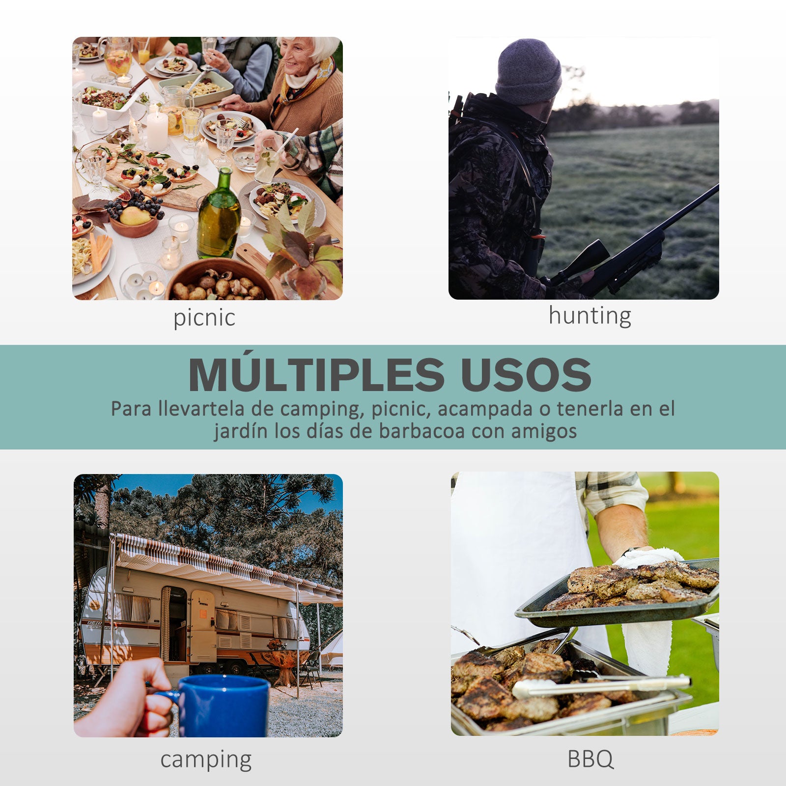 Folding Picnic Table with Multifunctional Sink Faucet and Extendable Water Gun for Balcony Garden Camping BBQ Outdoor Metal 114.5x59x94.5 cm White