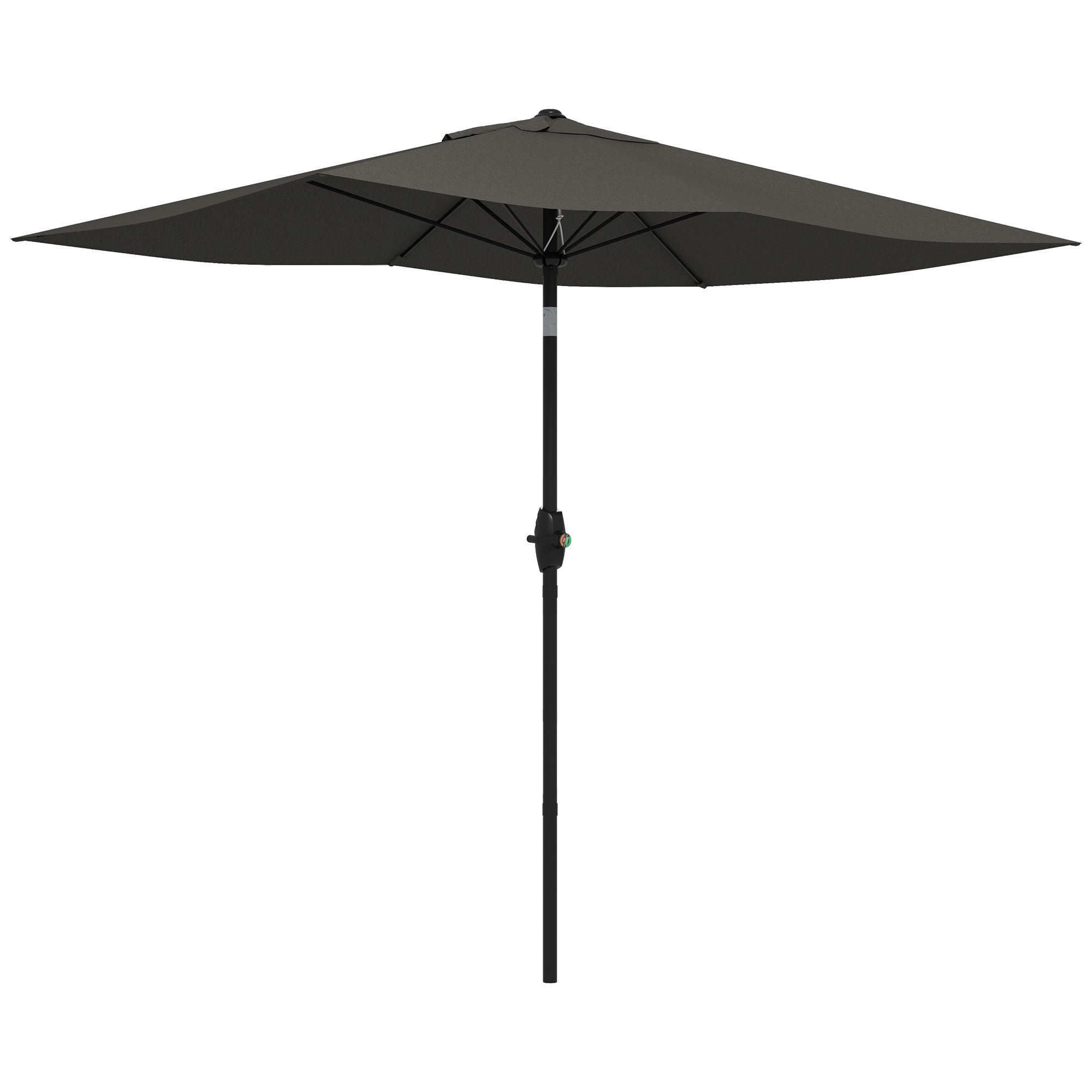 Outdoor Terrace Umbrella 3x2 m Patio Umbrella with Adjustable Angle Aluminum Mast and UV 50+ Protection Umbrella for Garden Patio Dark Gray