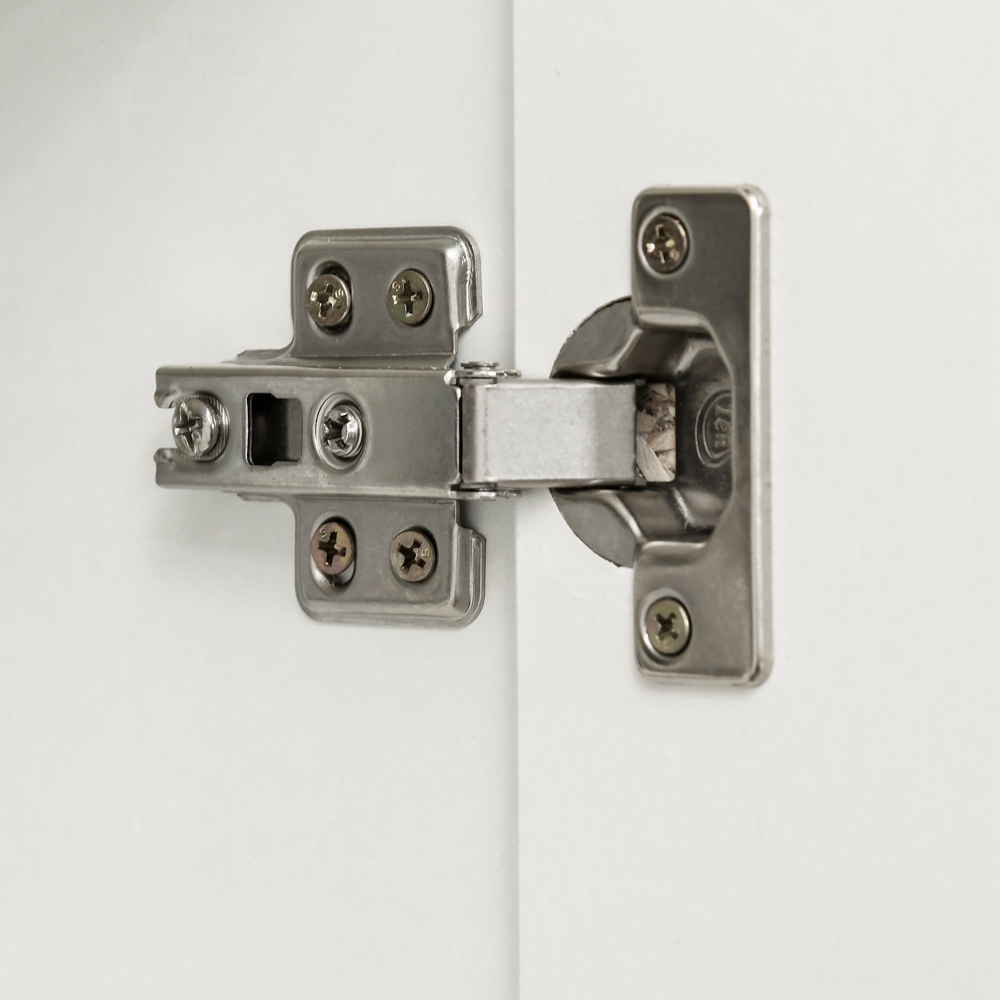 White Living Room Sideboard with 2 High Gloss Doors and Adjustable Shelves for Bedroom Kitchen Dining Room Hallway 70x40x88 cm