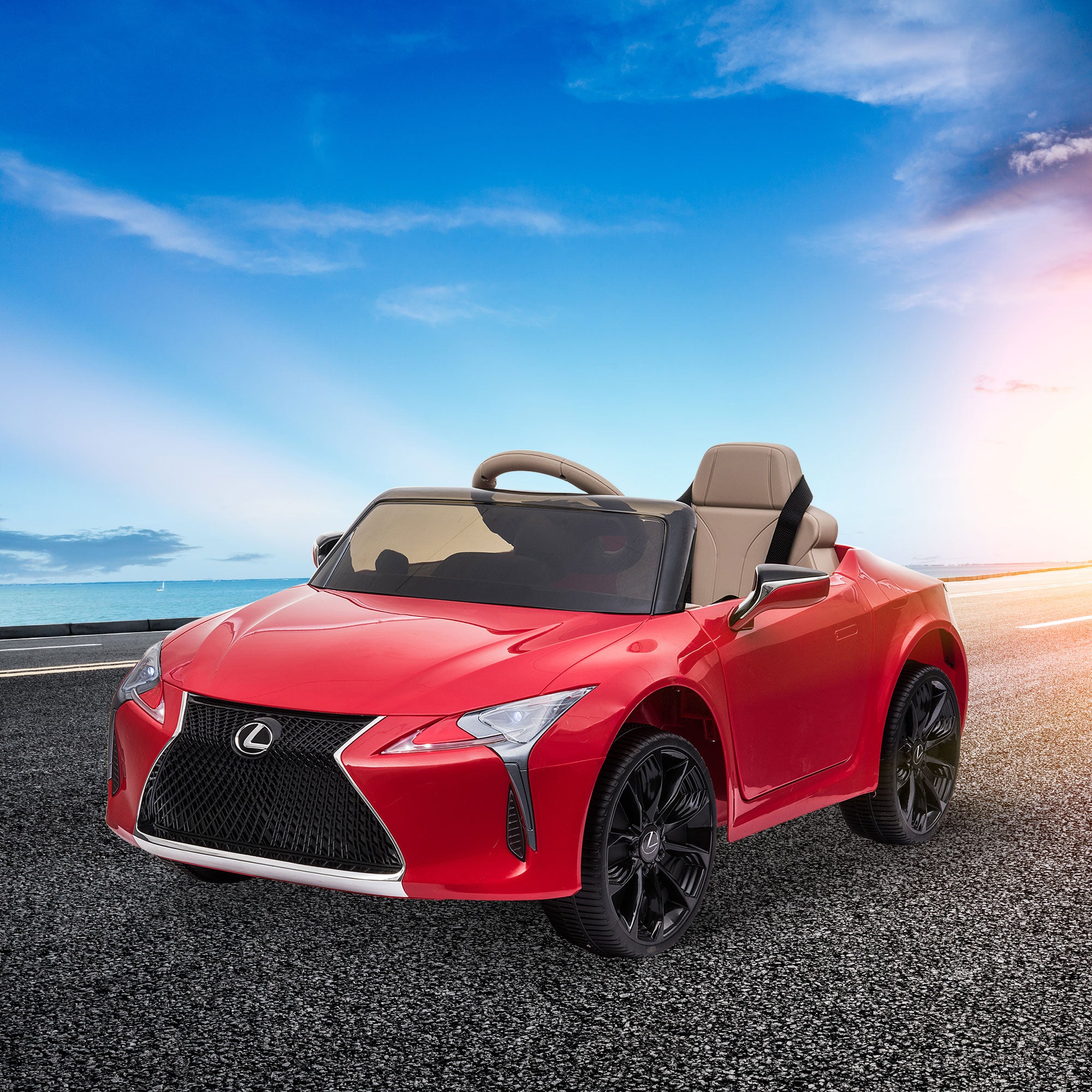 Kids Car Children's Vehicle the officially licensed Ride-On Lexus LC500 for 3-6 Years Electric Car with 2.4G Remote Control MP3/USB Light Music Plastic Metal Red 106 x 43 x 44 cm