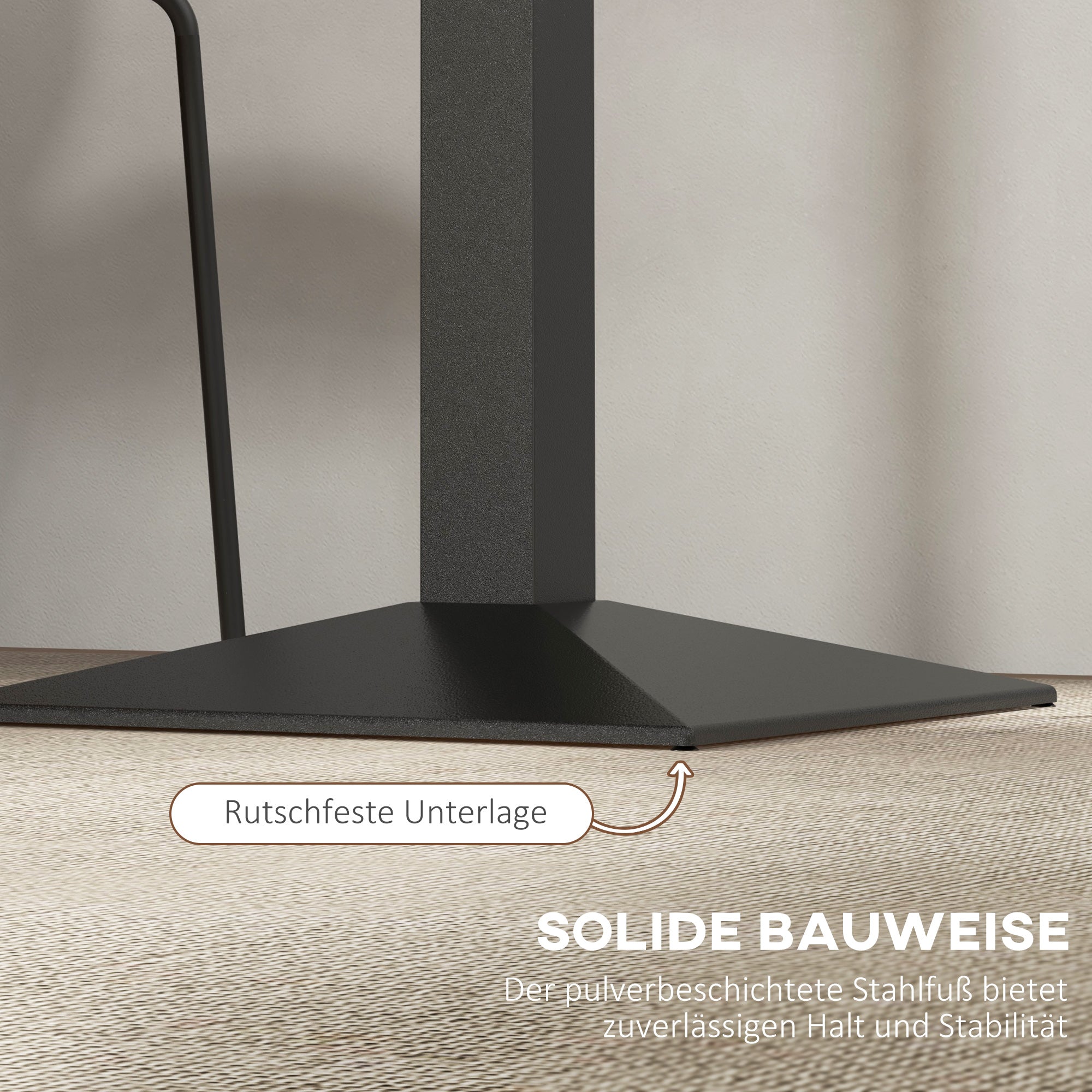 28 in Square Dining Table for 2 — Wood‑Look Top & Black Steel Base, Small Modern Kitchen Table, Dark Brown