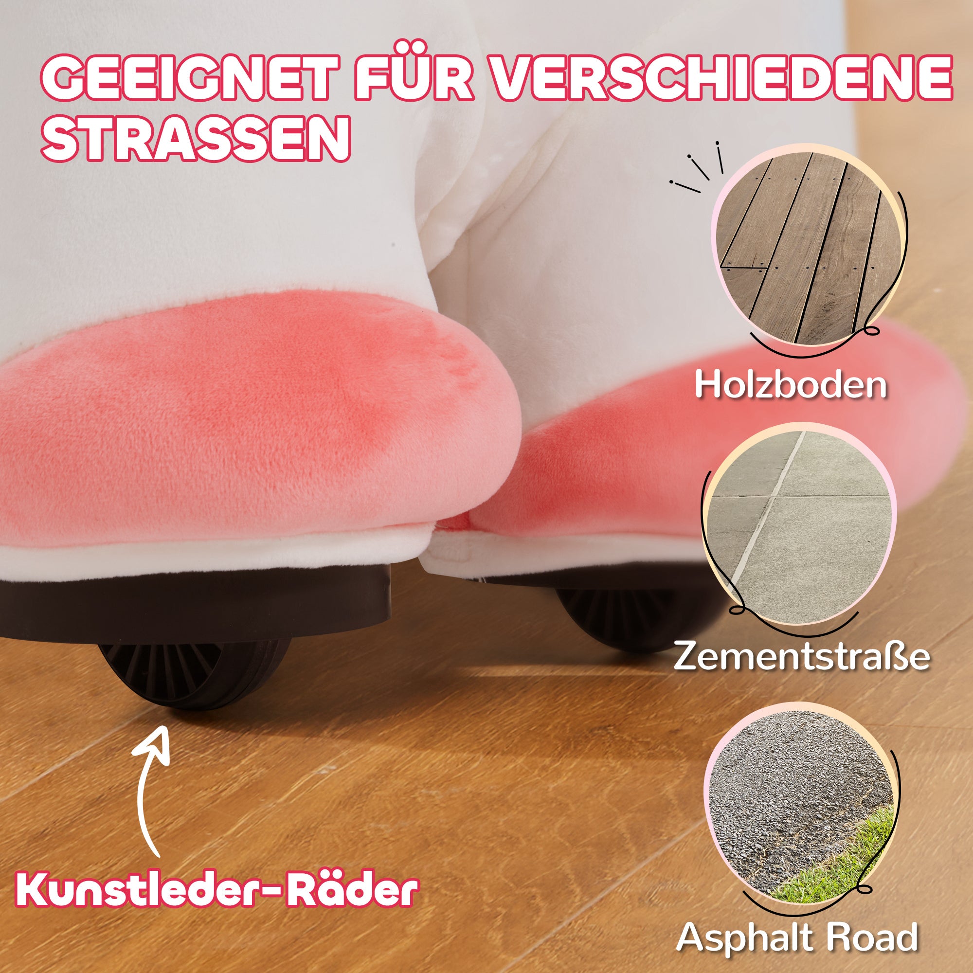 6V Kids Electric Car in Unicorn Shape, 2 km/h Ride-On Toy with Music, Ride-On Toy with Foot Pedal, Electric Horse for Kids 1.5-3 years, White