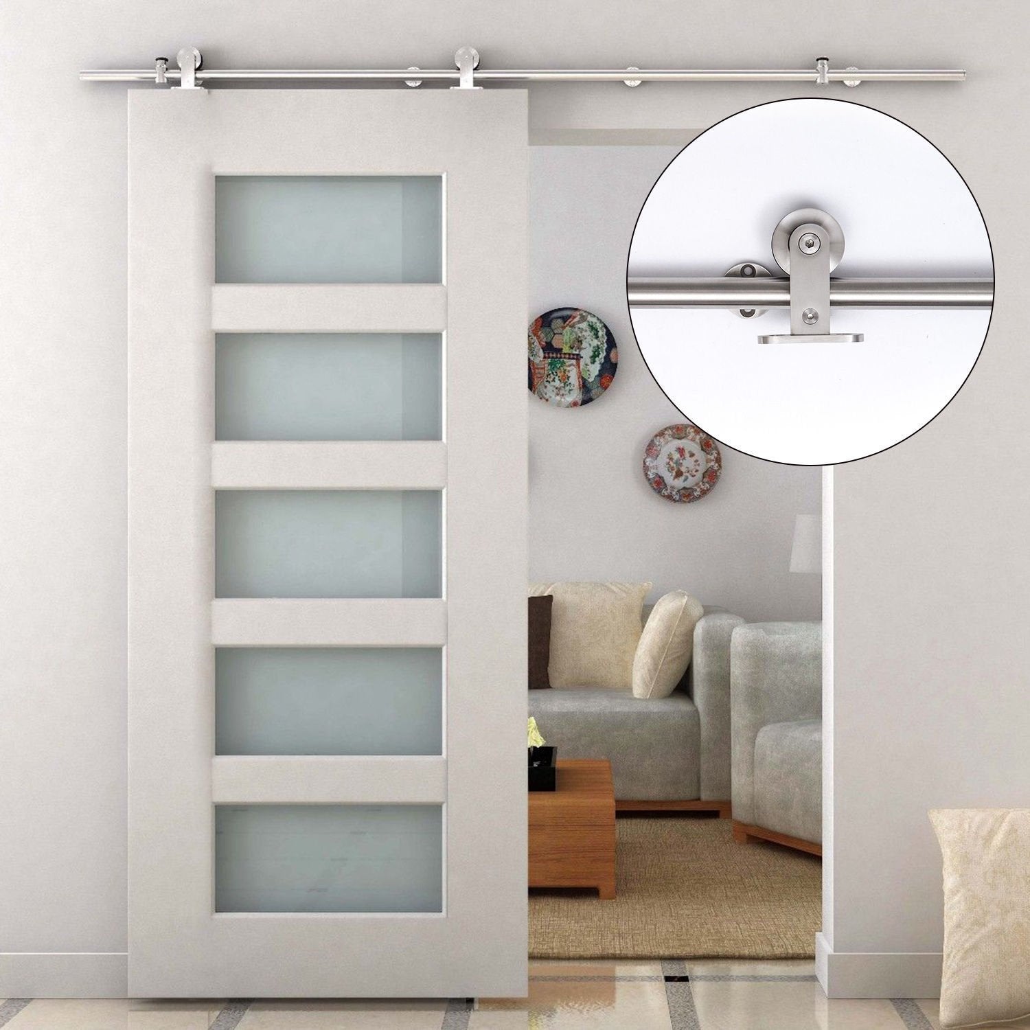 Sliding Door Kit Wooden Sliding Doors Stainless Steel Rail
