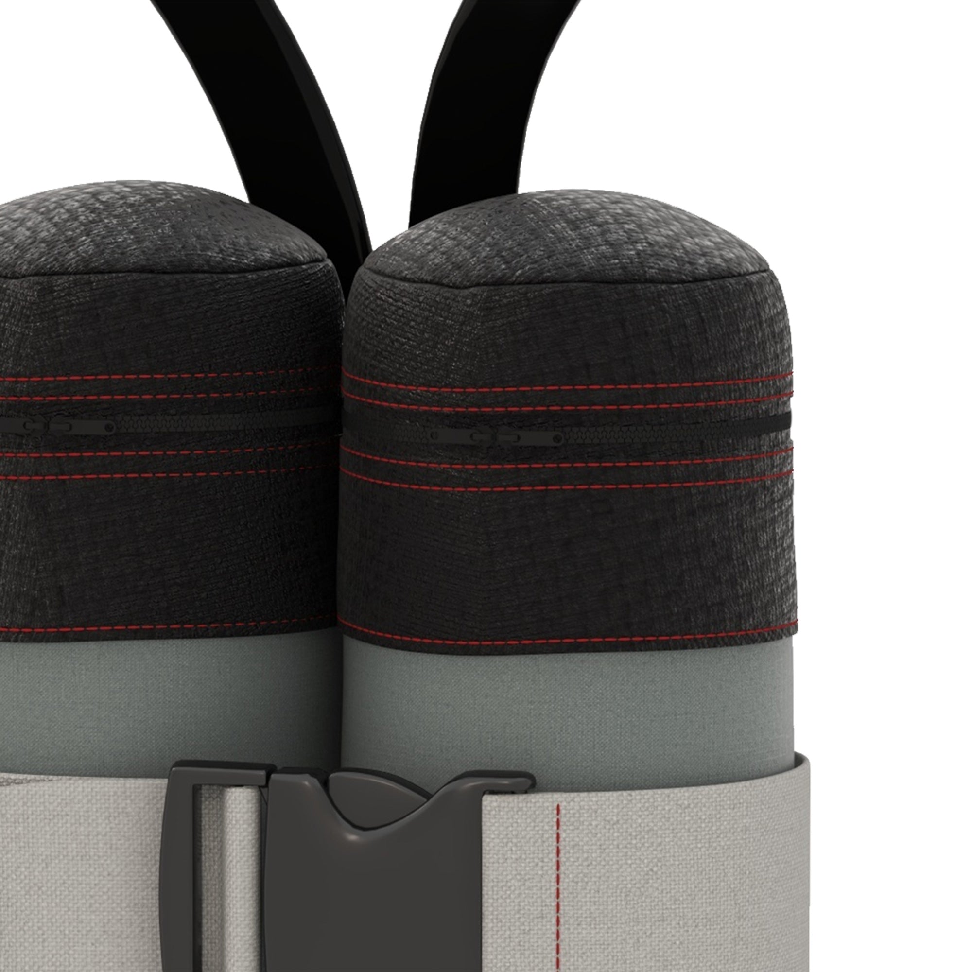 4-Piece Pavilion Sandbag Set, Pavilion Weights, Sand Weight Bags with Handle for Pop Up Pavilion, Pavilion Stand Feet made of Oxford, Gray+Black