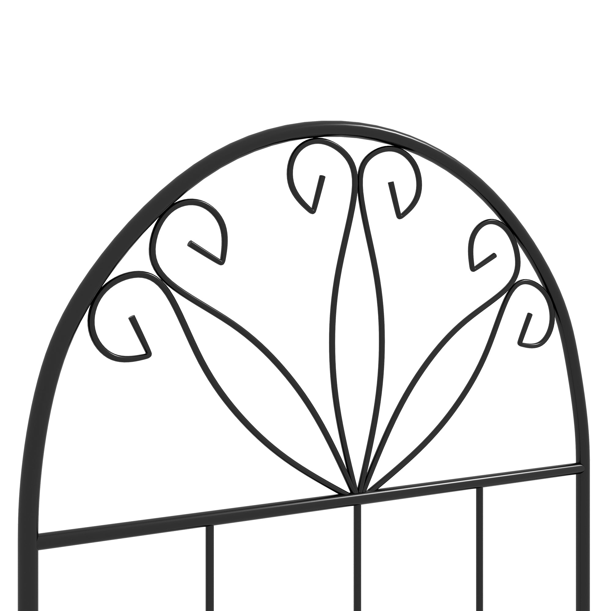 Set of 2 Garden Trellises for Climbing Plants - Metal, 51 x 120 cm, Black