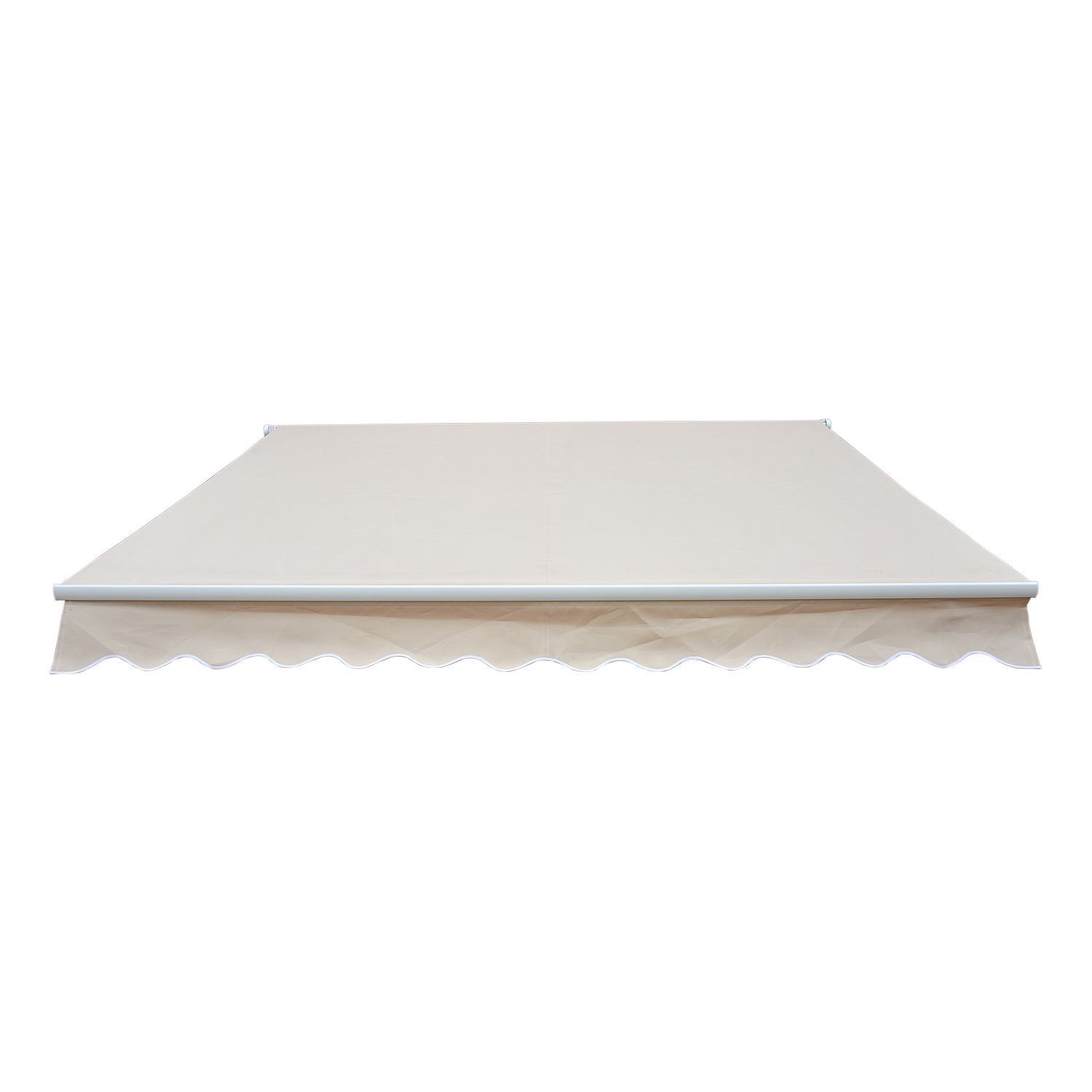 Articulated Arm Awning Adjustable Clamp Awning Terrace Awning 4.5 x 3m Sun Protection with Crank, Balcony Awning, Beige