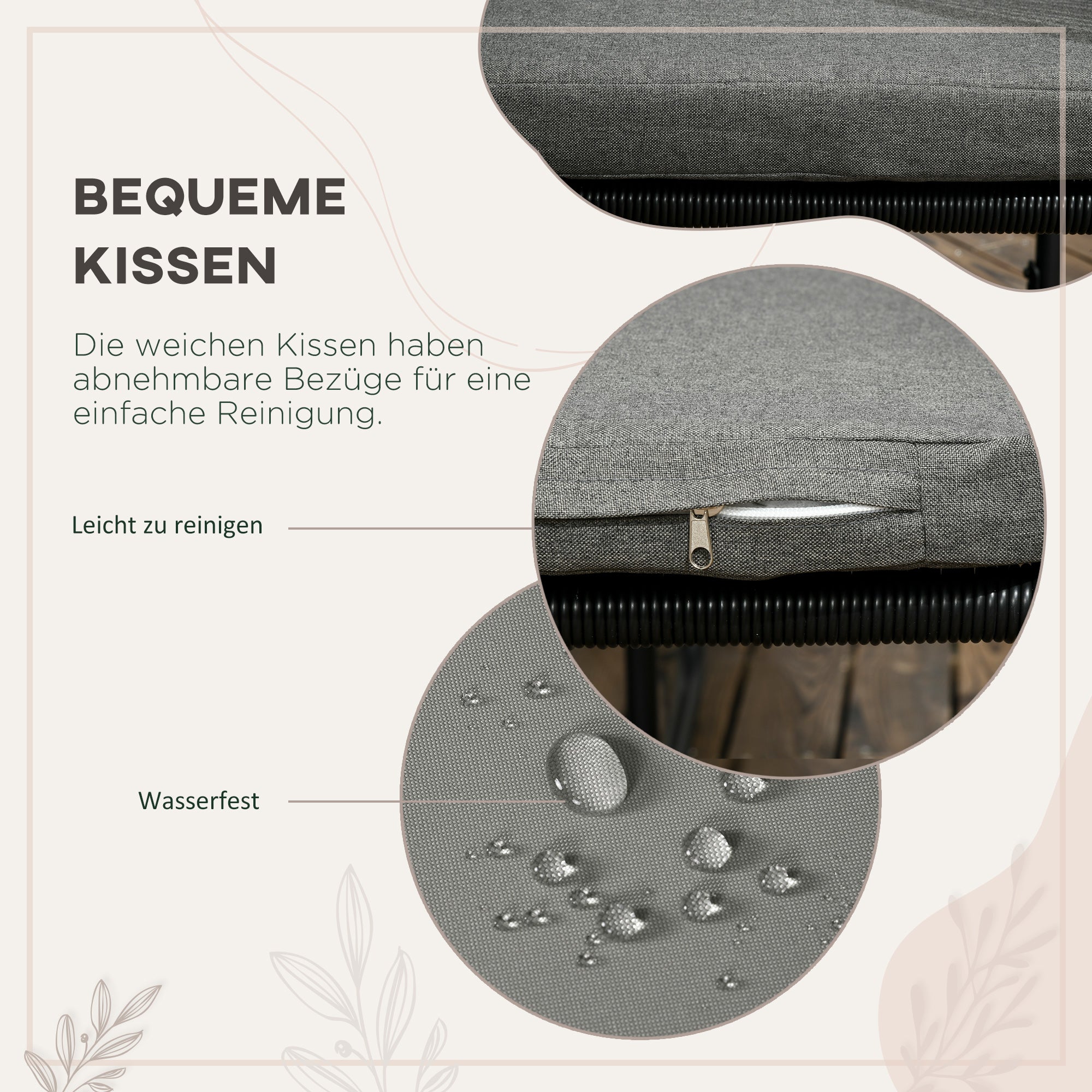 5-Piece Poly Rattan Garden Furniture Set Dining Table with 4 Chairs Dining Group Balcony Furniture Set Garden Seating Group for Balcony, Terrace Grey