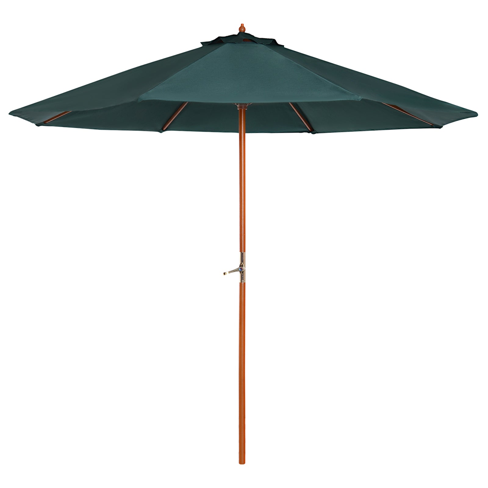 Wooden Sun Umbrella Wooden Umbrella Garden Umbrella c 2.5m Dark Green