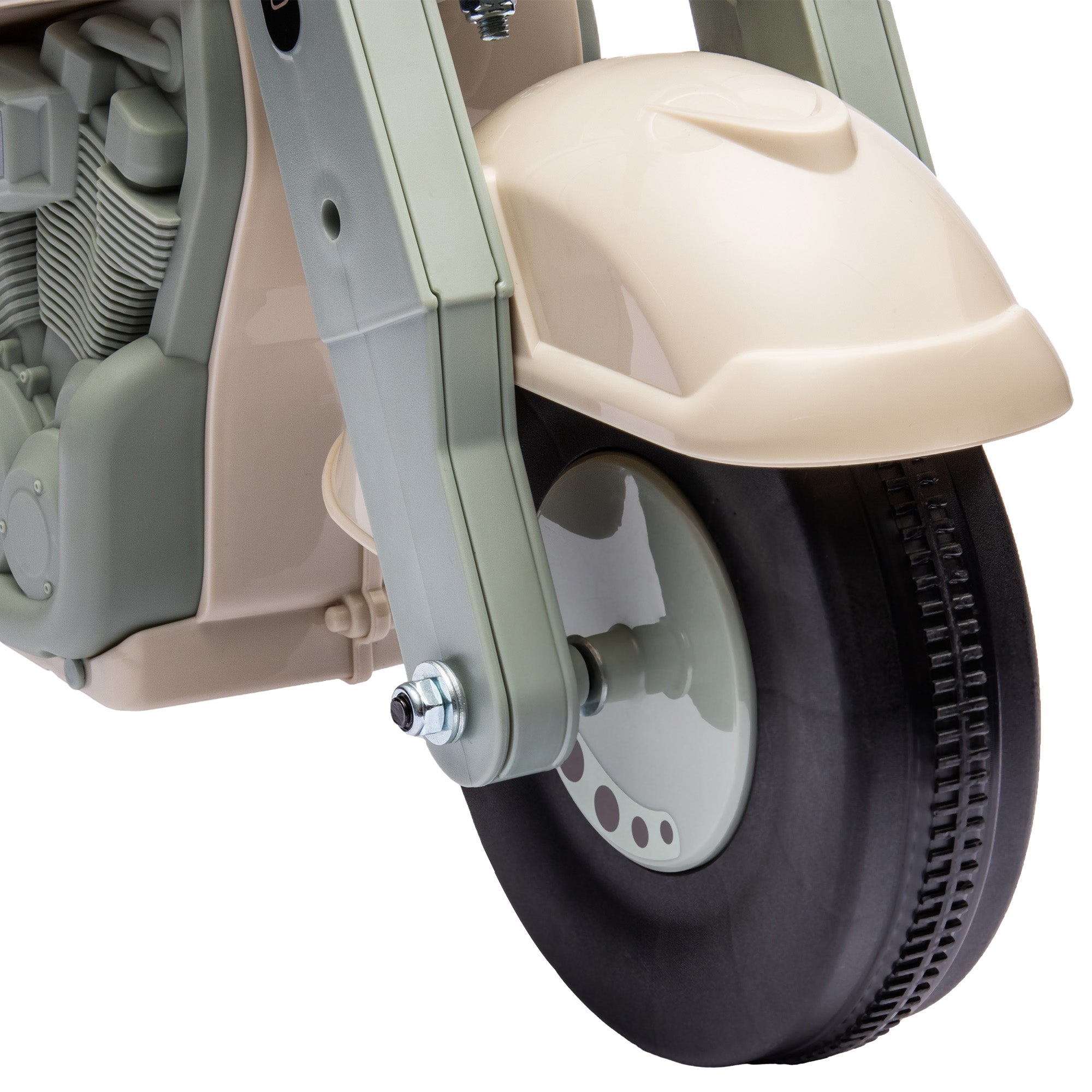 Children's Motorcycle, Slide Car with Music, Kids Vehicle, 1.5V Baby Car with Bubbles, Tricycle Kids Motorcycle for Children 2-5 Years, up to 30 kg Load Capacity, Cream White