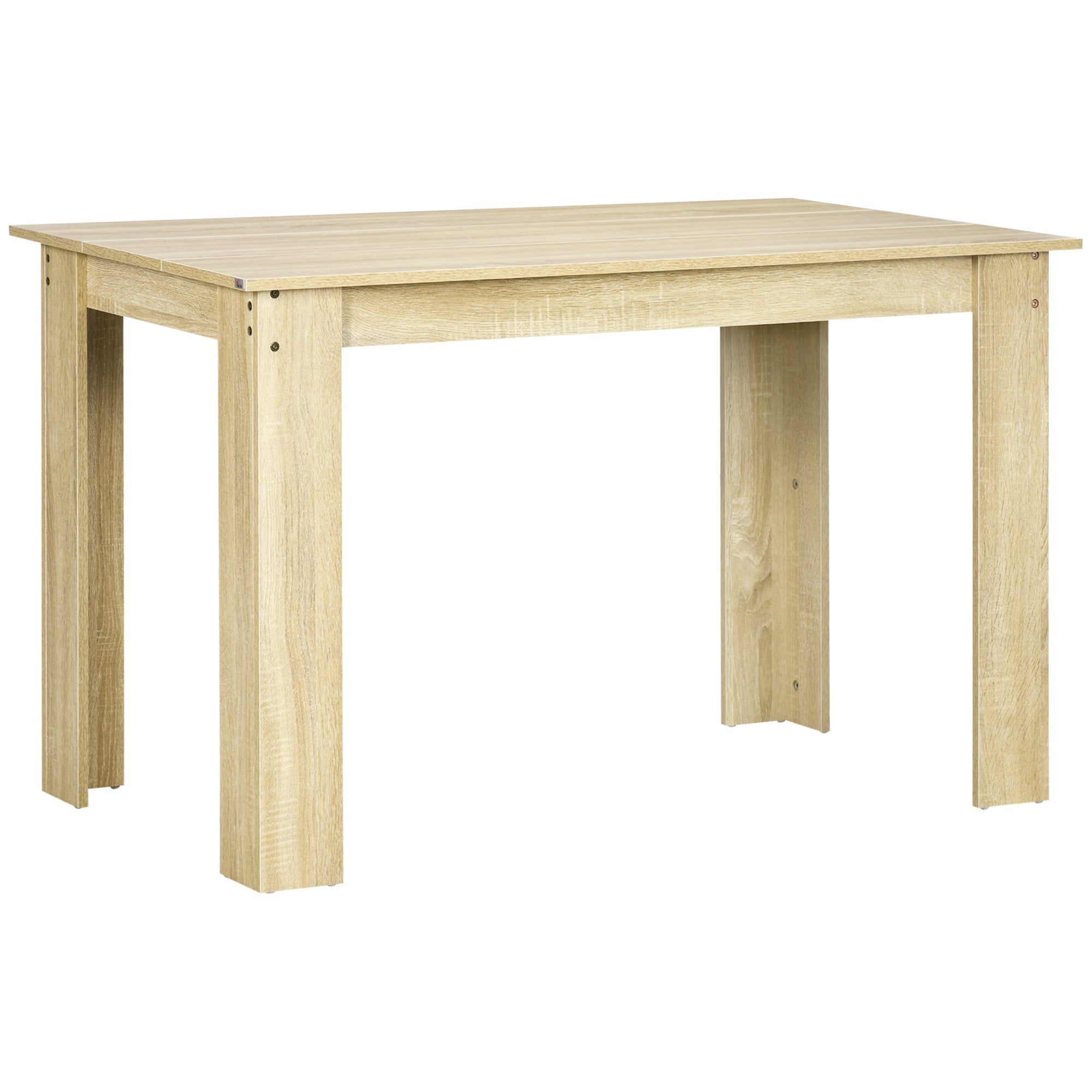 Dining Table for 4-6 People Rectangular Kitchen Table Modern Style 110 lbs Load Capacity 47.2"L x 27.2"W x 29.5"H Oak