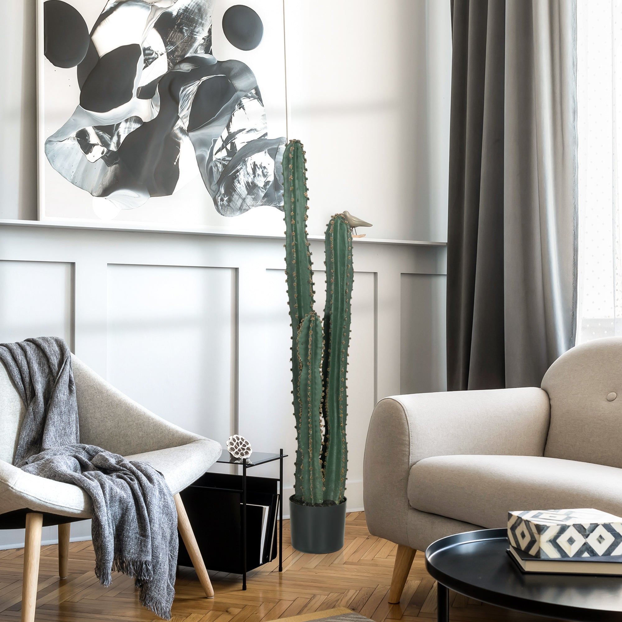 Highly Realistic Large Artificial Cactus Large Artificial Plant Dimensions: Ø 18 x 120H cm Green