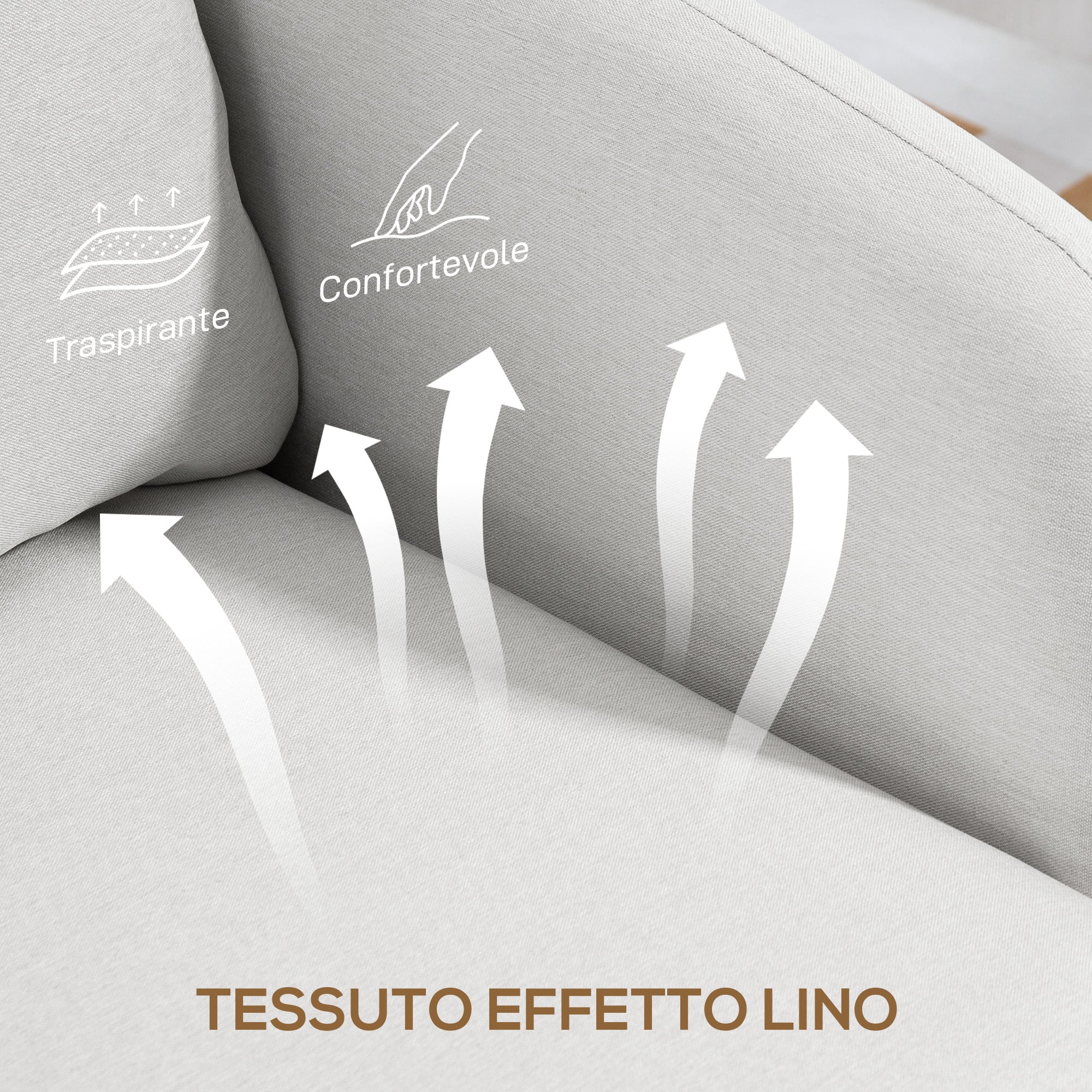 Modern Living Room Armchair, Bedroom and Living Room Armchair in Fabric with Wide Seat and Thick Padding with Pocket Springs, Cream White