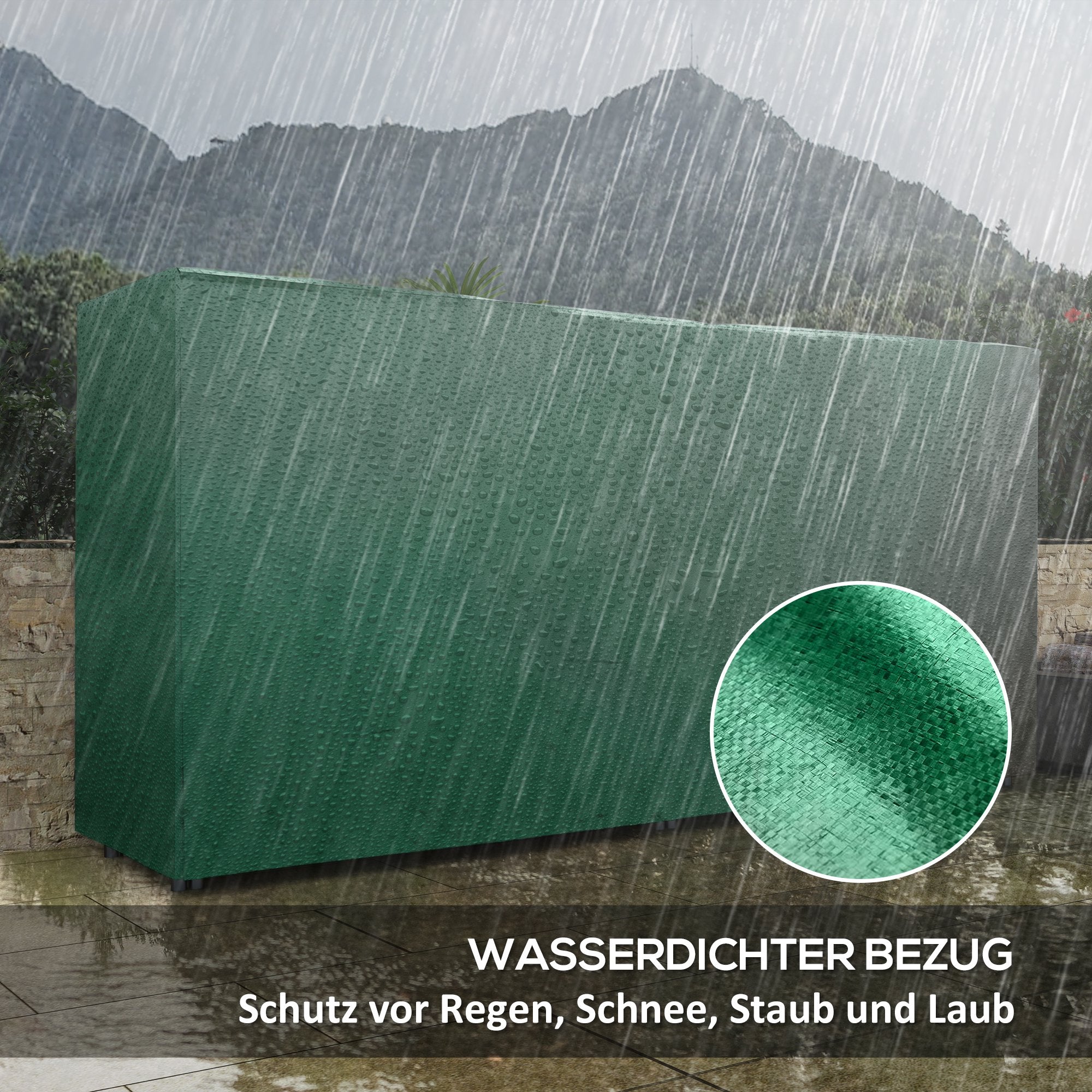 Firewood Rack 200 x 36 x 99 cm Log Rack with Water-Resistant Cover, Adjustable Firewood Storage for Garden, Patio, Metal, Black