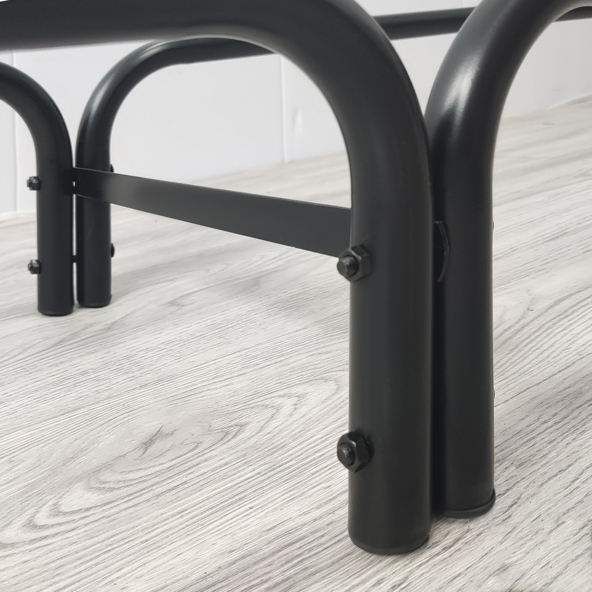 Firewood Rack 200 x 36 x 99 cm Log Rack with Water-Resistant Cover, Adjustable Firewood Storage for Garden, Patio, Metal, Black