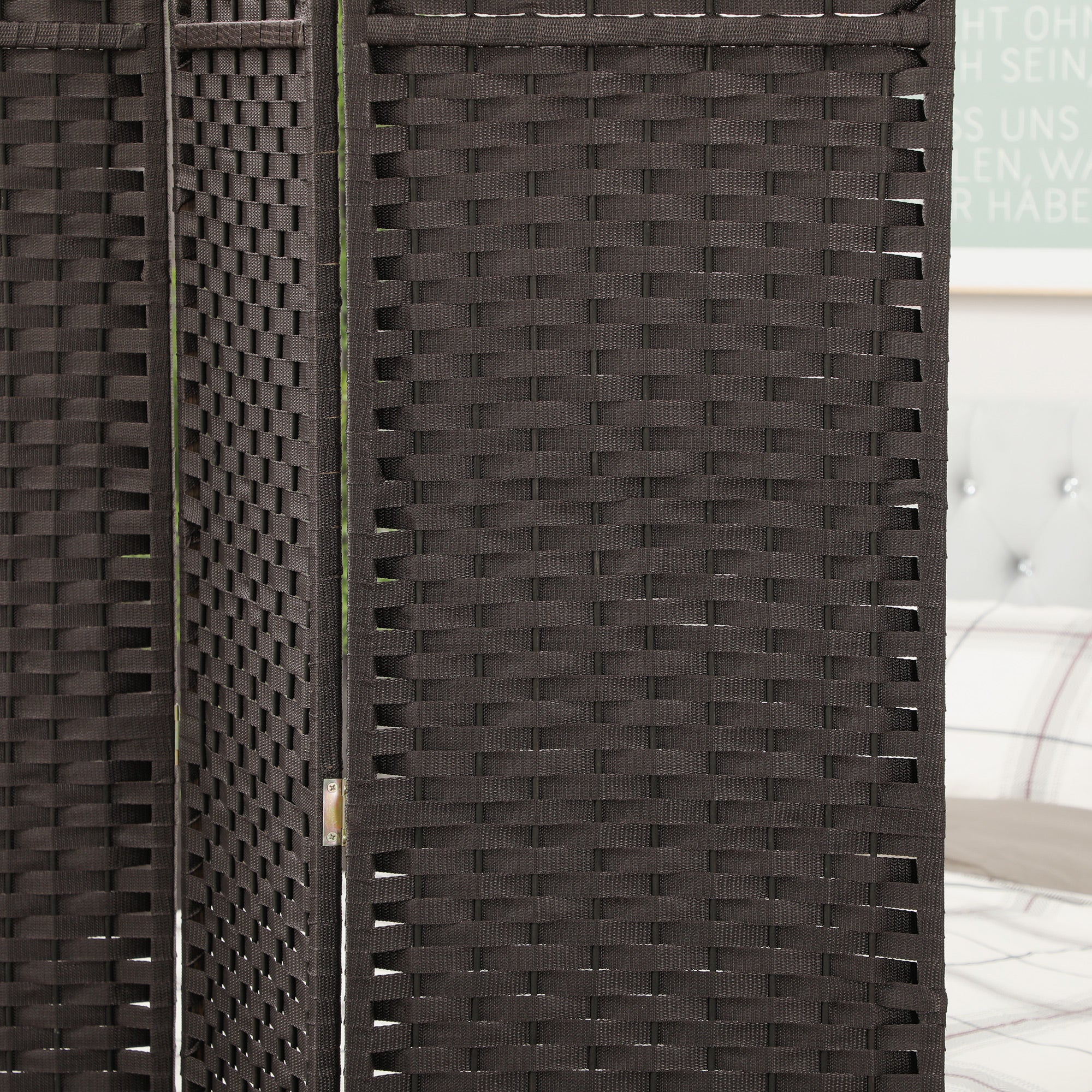 6-Panel 240x170 cm Room Divider Folding Privacy Screen for Living Room Bedroom Office Brown