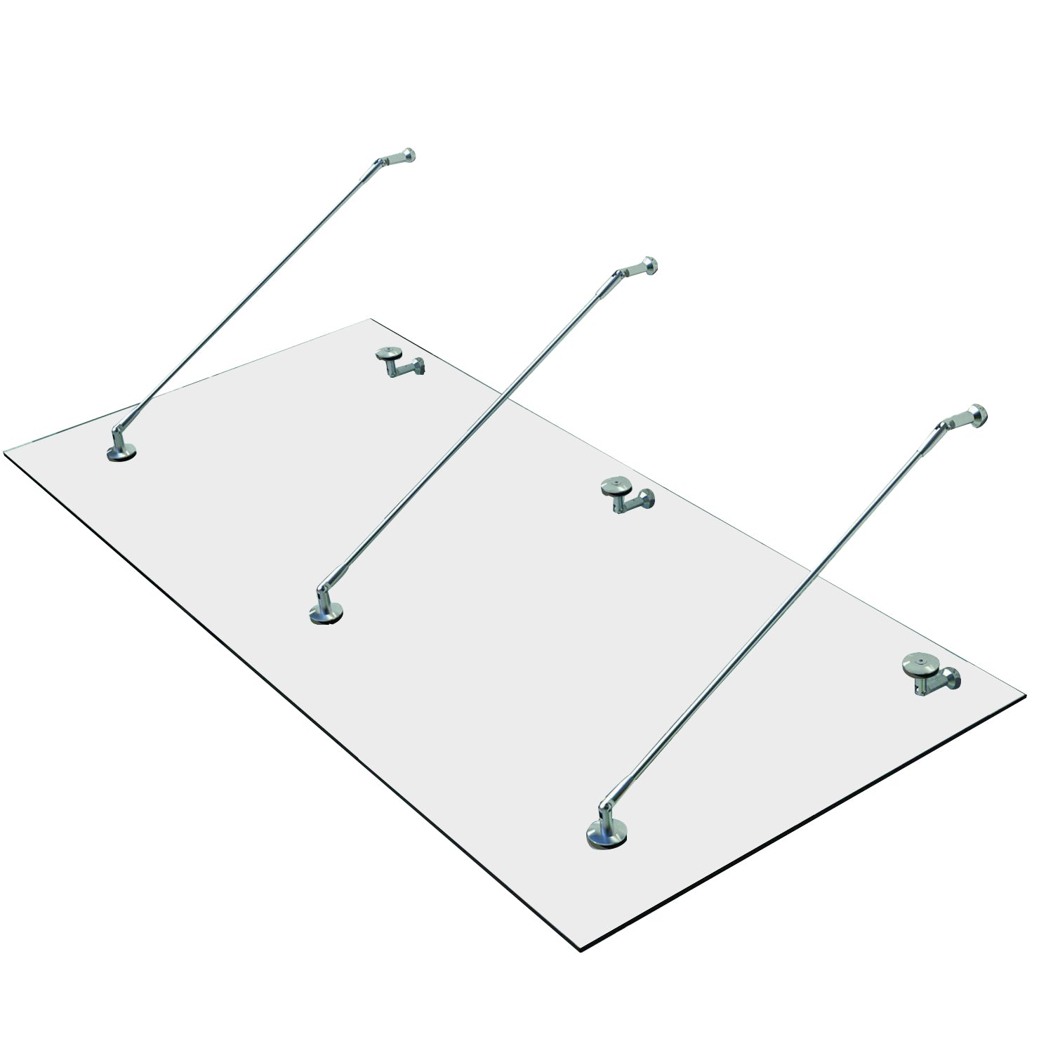 Canopy Glass Canopy Door Canopy Tempered Glass (ESG) Stainless Steel Clear Glass 200x90cm