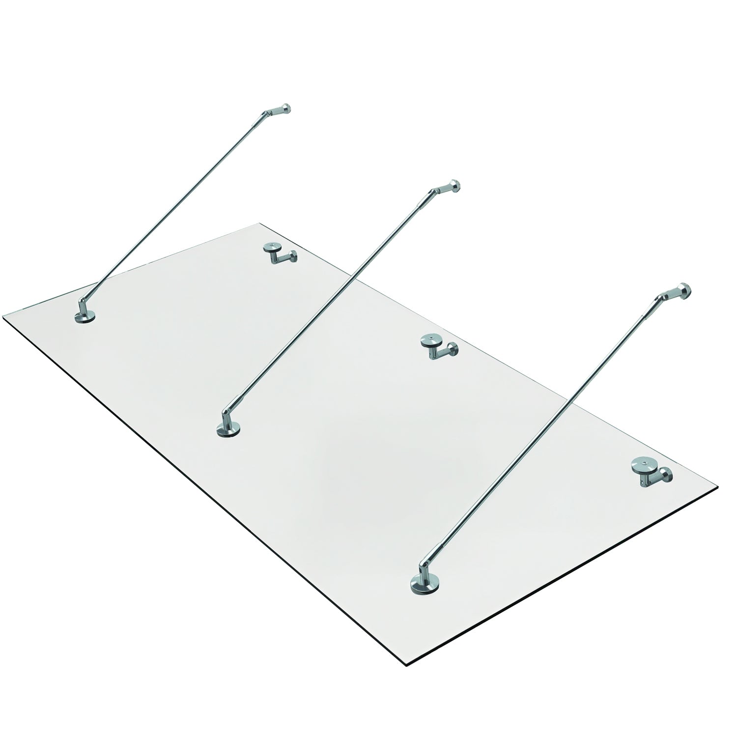 Canopy Glass Canopy Door Canopy Tempered Glass (ESG) Stainless Steel Clear Glass 200x90cm