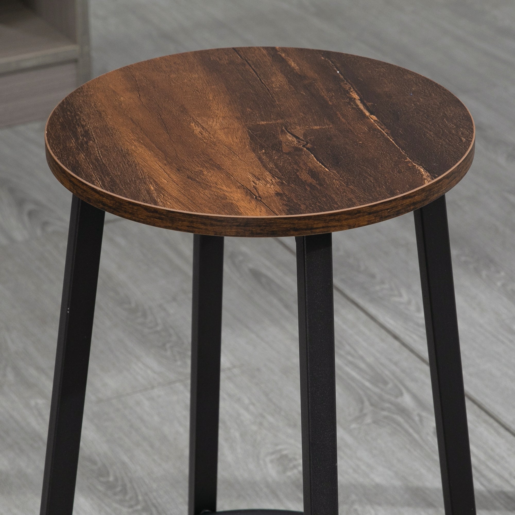 Bar Stool, Set of 2 Bar Chairs with Footrest, Counter Stool with Steel Frame, Counter Chair in Industrial Design, Kitchen Chair for Dining Room, Living Room, Rustic Brown