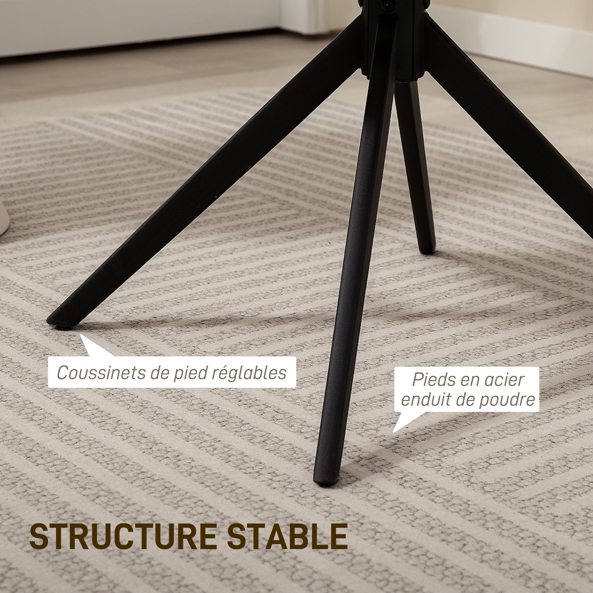 Swivel Lounge Chair Relaxing Bedroom Chair Padded Comfort Steel Legs Ted Fleece Fabric for Living Room Bedroom Office White