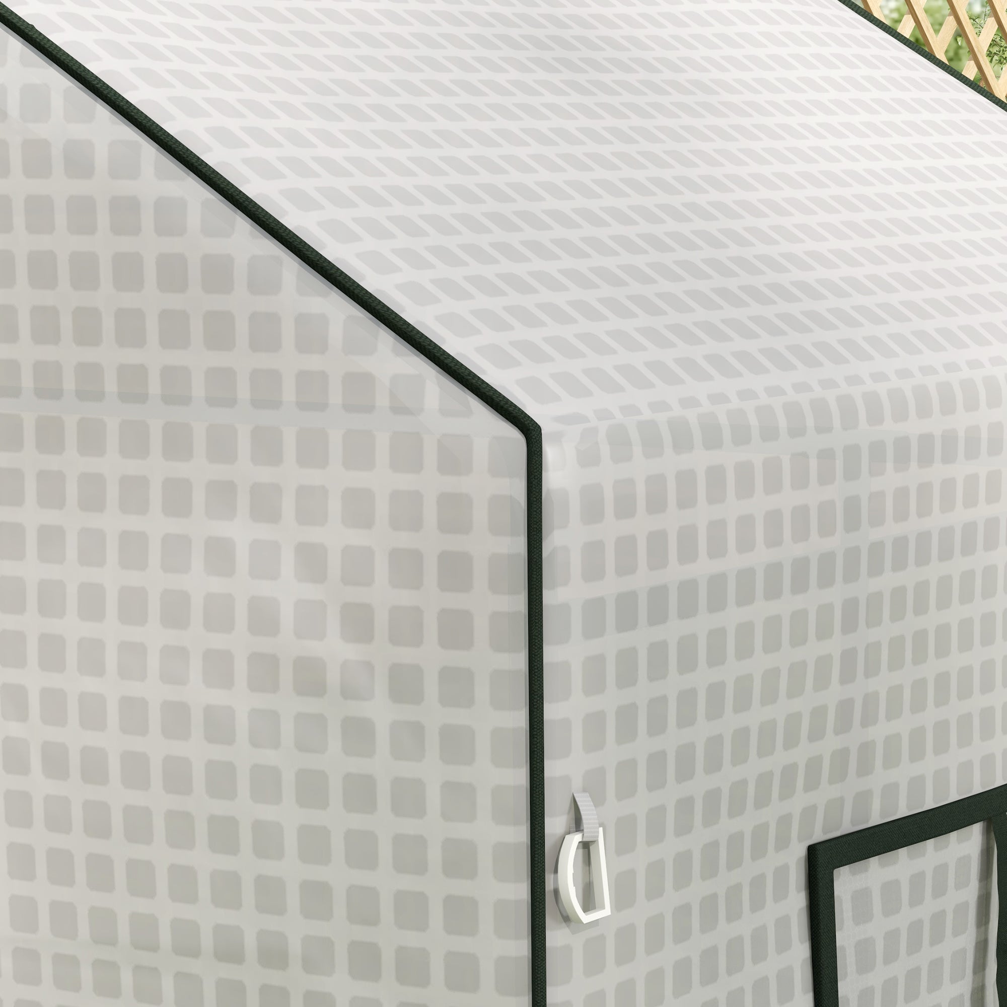 Greenhouse Foil 1.4 x 1.9 m, Waterproof Garden Film with UV Protection Window, Tear-Resistant Polyethylene Film, Cover for Greenhouse, Tunnel Film for Outdoor, Plants, White