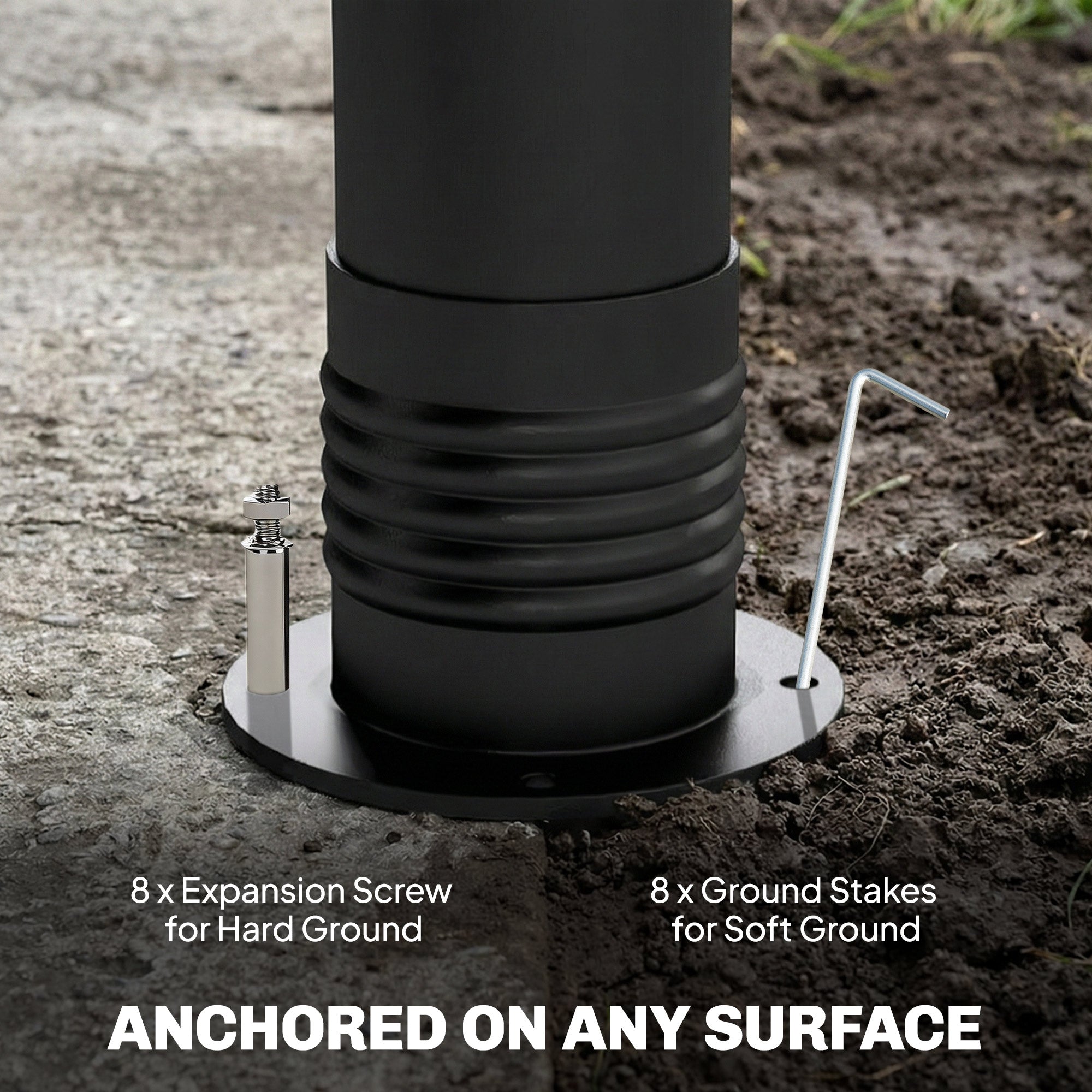 Pergola Gazebo 3 x 3 m (10 x 10 ft) — Water-Resistant Retractable Canopy with Curtains, Freestanding Garden Pavilion, Stable Patio Cover, Dark Gray