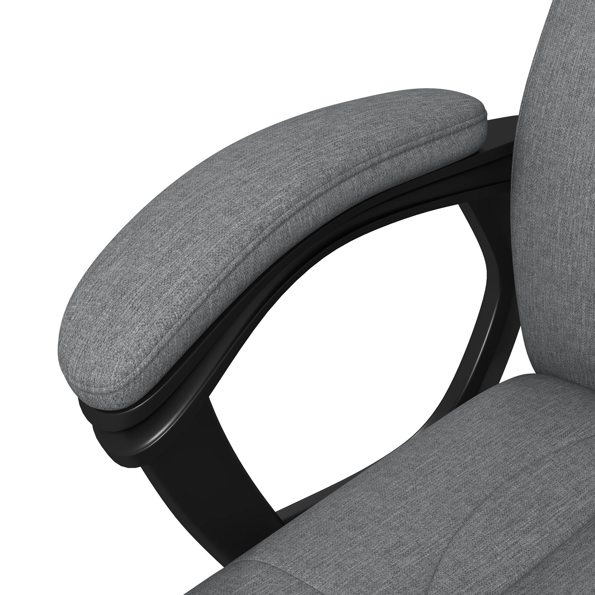 Office Chair Computer Chair Swivel Chair Height-Adjustable Rocking Function with Headrest and Padded Armrests Ergonomic Gray Linen 26 x 29.5 x 43.3-47.2 inches