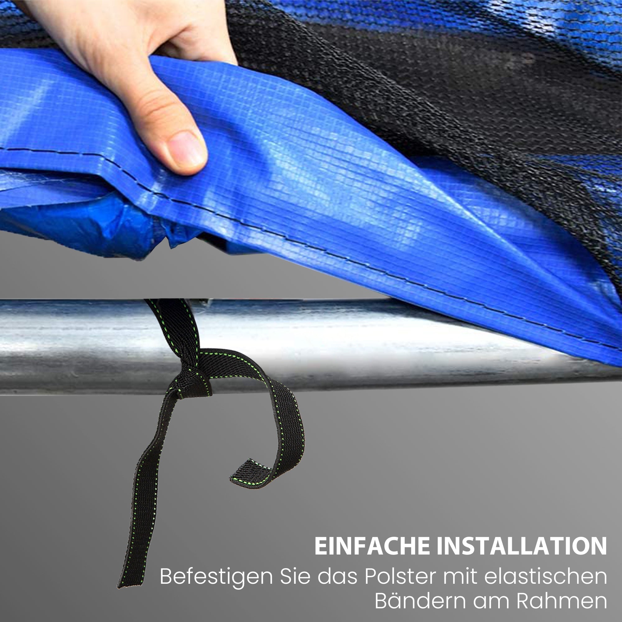 SPORTNOW Trampoline Safety Pad Ø12 ft (366 cm) – Tear-Resistant, UV-Resistant, Waterproof Spring Cover — Replacement Edge Pad for Garden Trampolines, Blue