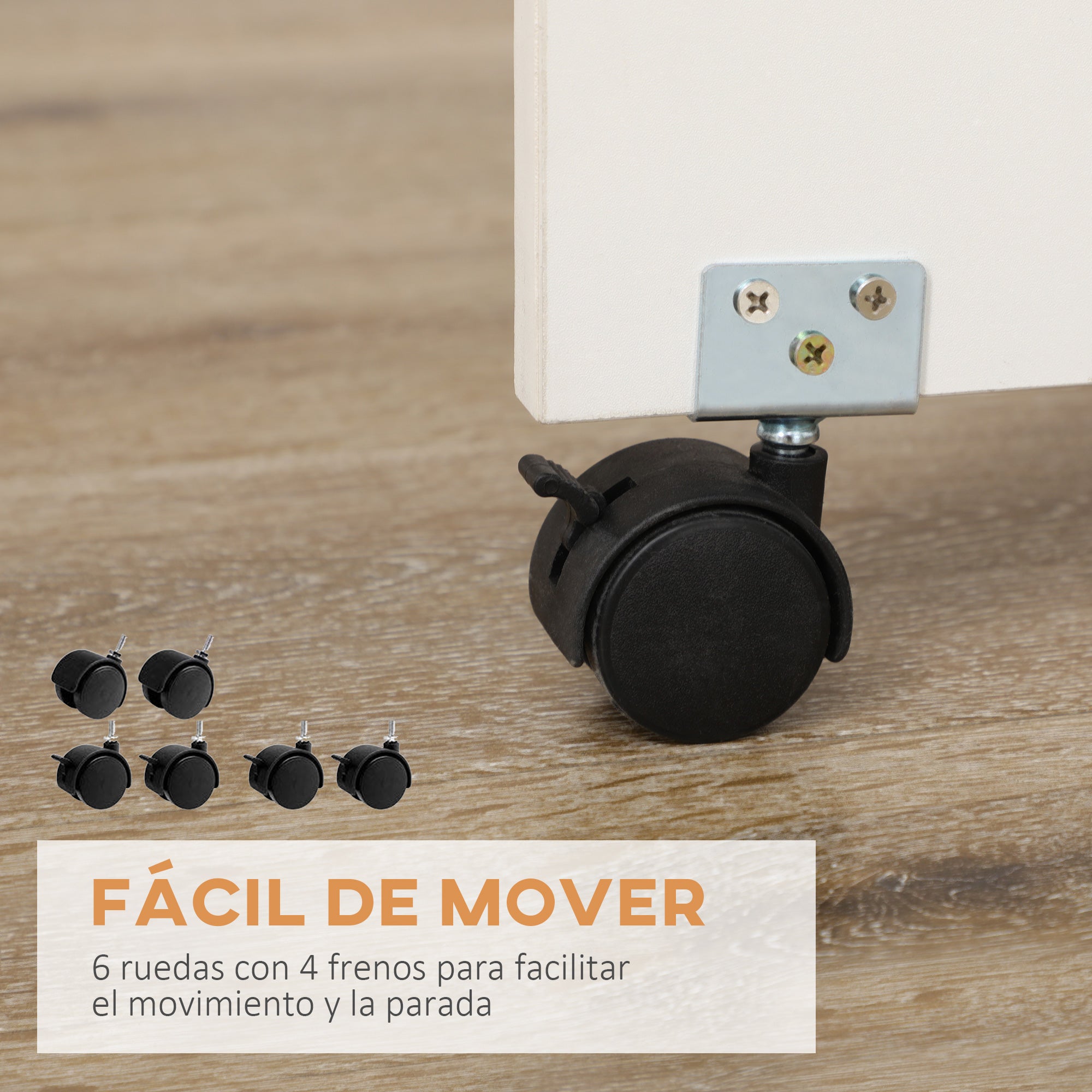 Folding Dining Table Extendable Kitchen Table with Folding Wings 6 Wheels and 2 Storage Drawers Modern Style 120x80x75 cm White