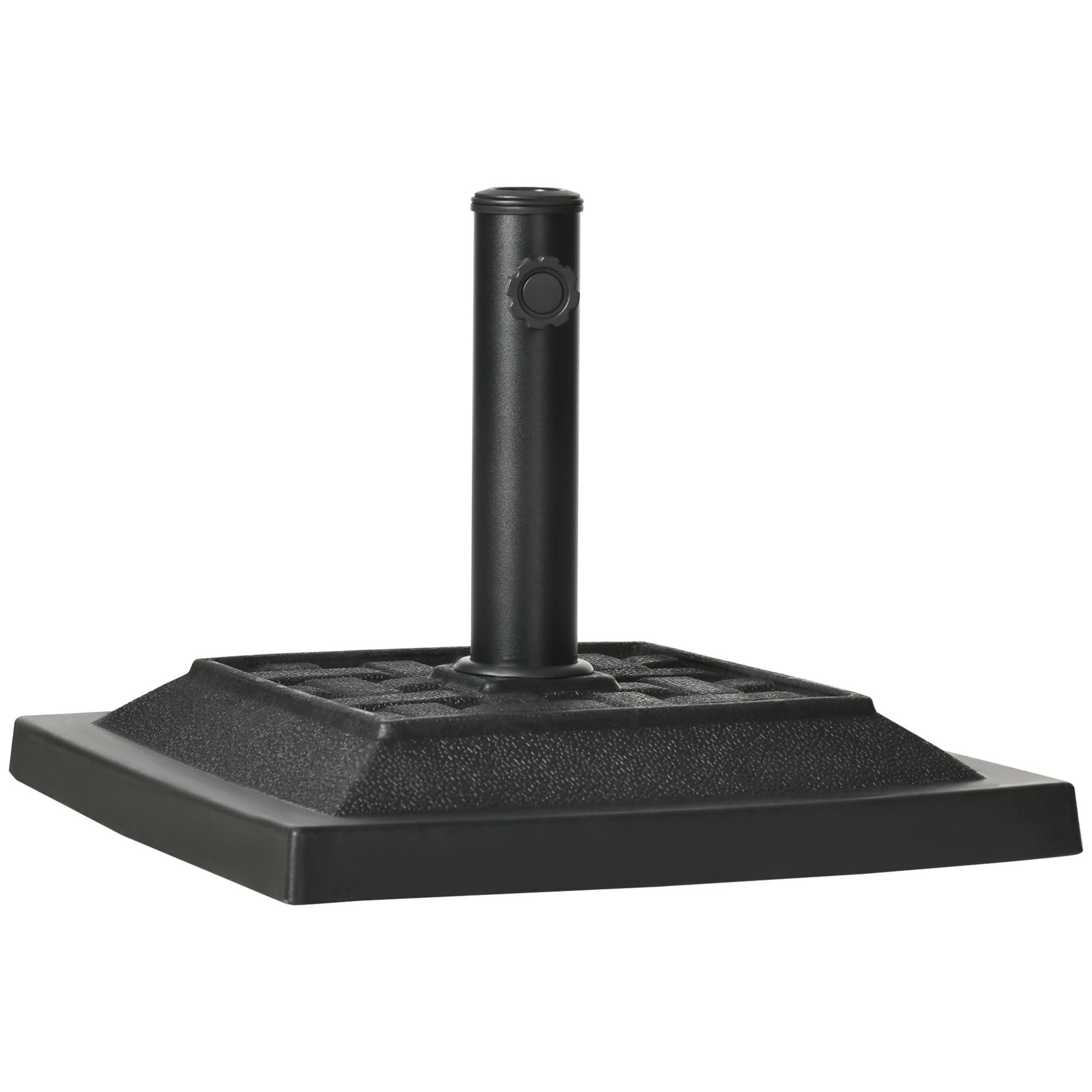 Umbrella Stand 12 kg Square Umbrella Base Umbrella Weight, Umbrella Holder, Stand for Umbrella 32/38/48mm Pole Diameter, for Balcony, Terrace, Garden, Black