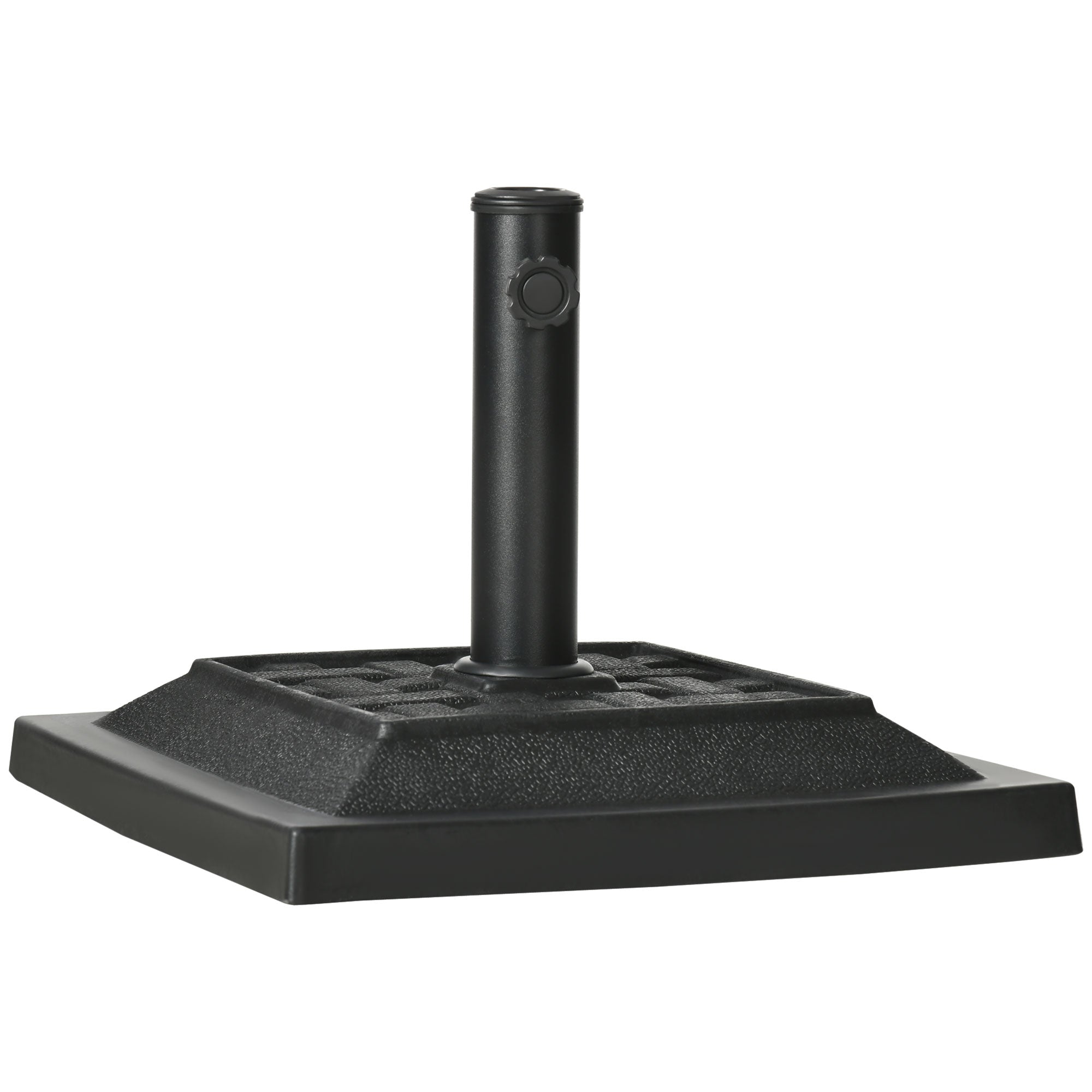 Umbrella Stand 12 kg Square Umbrella Base Umbrella Weight, Umbrella Holder, Stand for Umbrella 32/38/48mm Pole Diameter, for Balcony, Terrace, Garden, Black