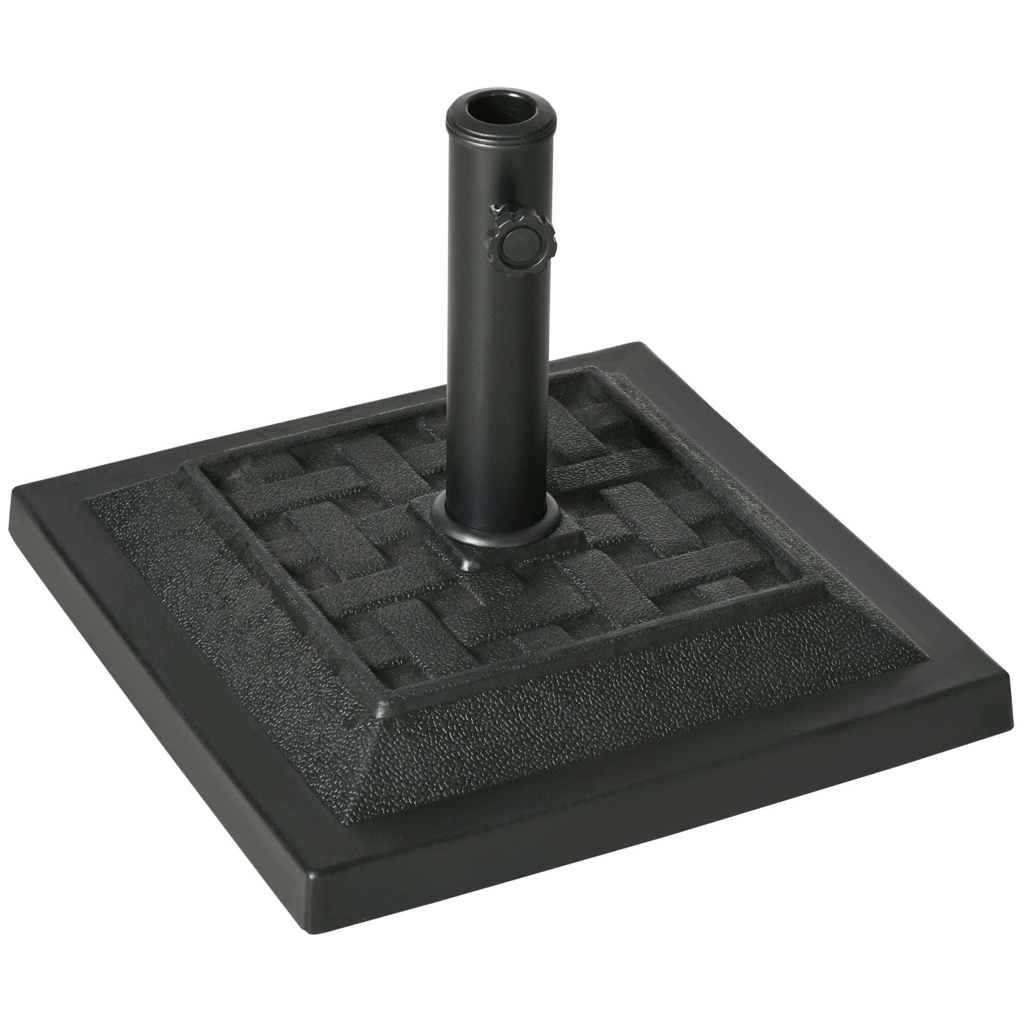 Umbrella Stand 12 kg Square Umbrella Base Umbrella Weight, Umbrella Holder, Stand for Umbrella 32/38/48mm Pole Diameter, for Balcony, Terrace, Garden, Black